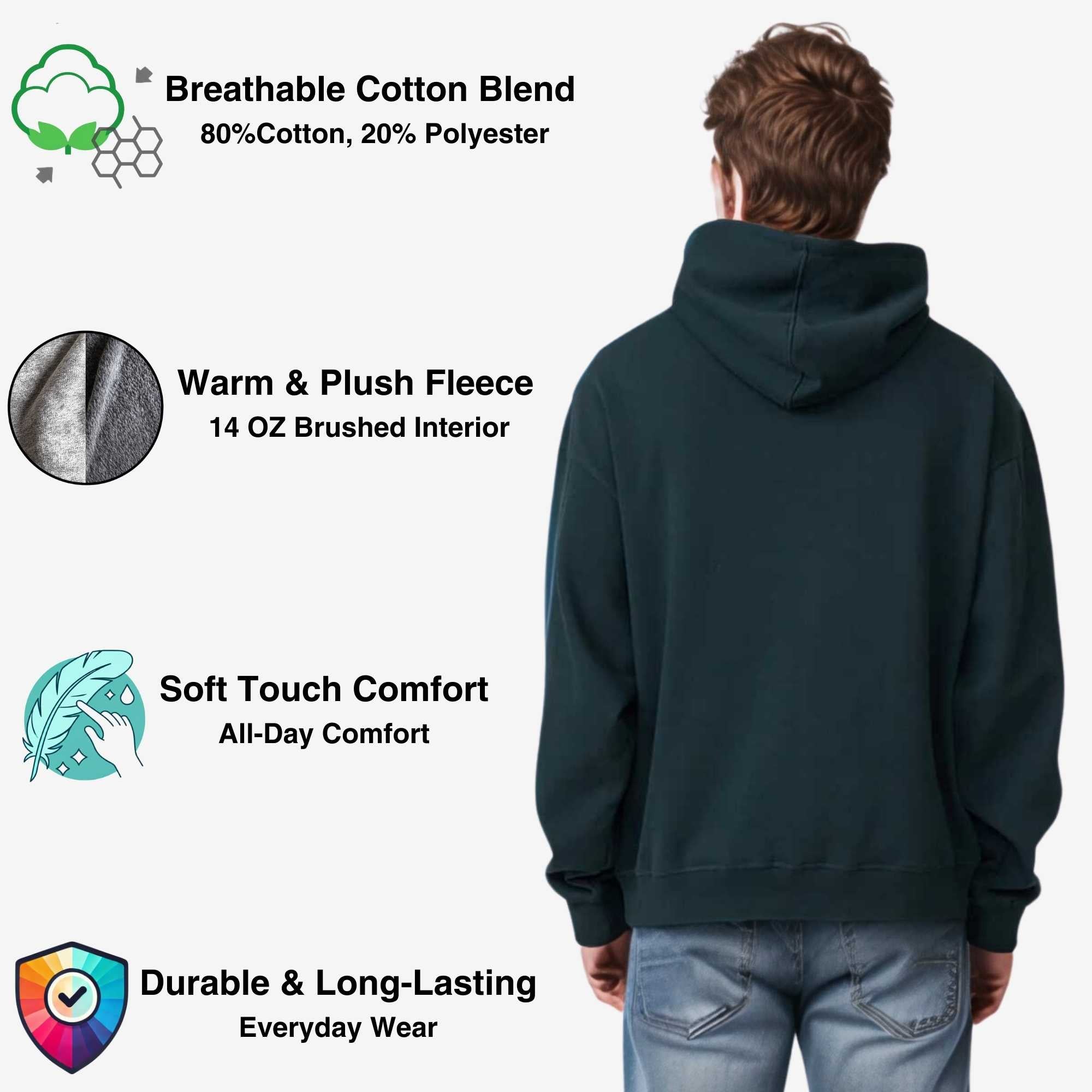 Men’s Oversized Fleece Hoodie | Heavyweight Urban Comfort - S / Dark Gray - www.upstandingapparel.com