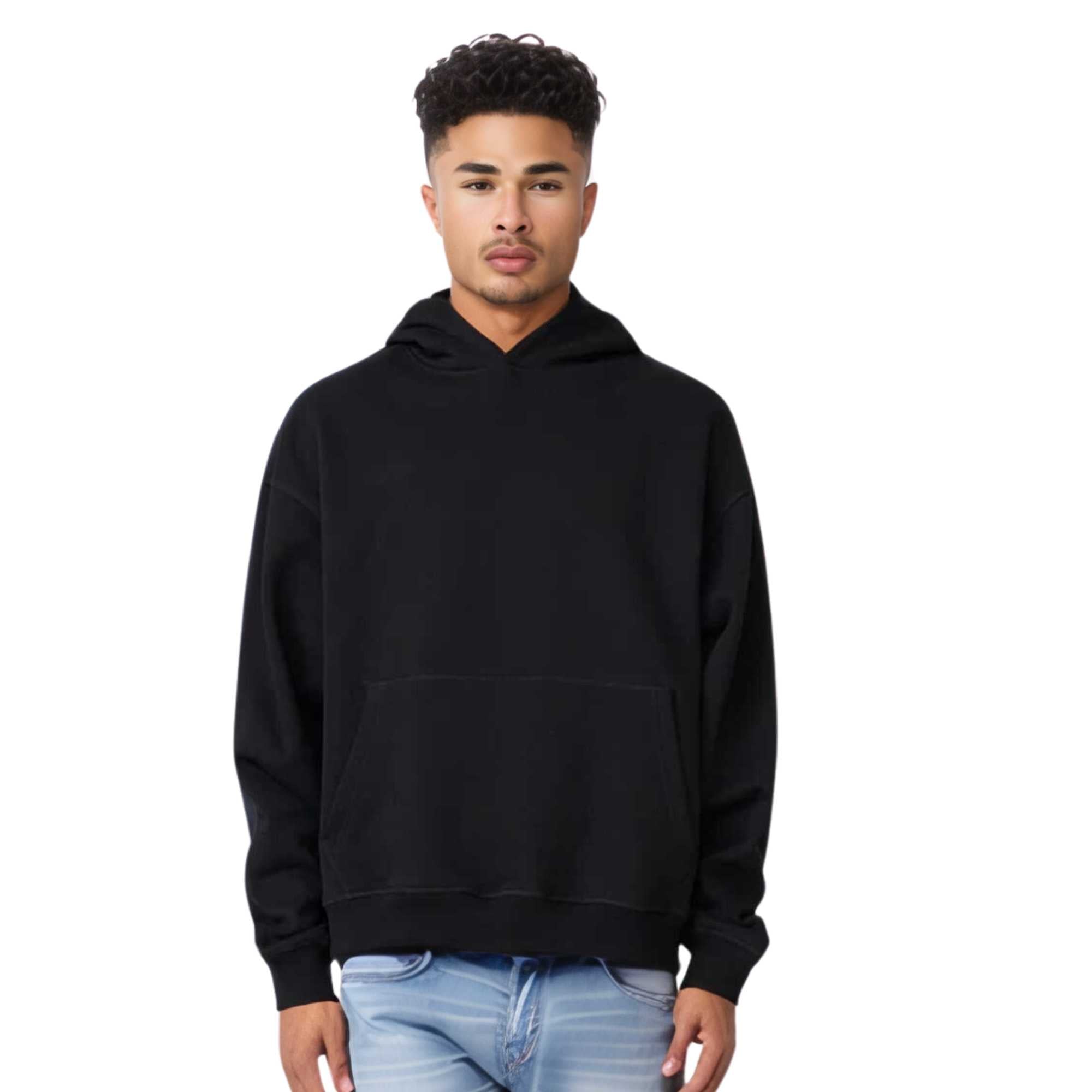 Men’s Oversized Fleece Hoodie | Heavyweight Urban Comfort - S / Black - www.upstandingapparel.com