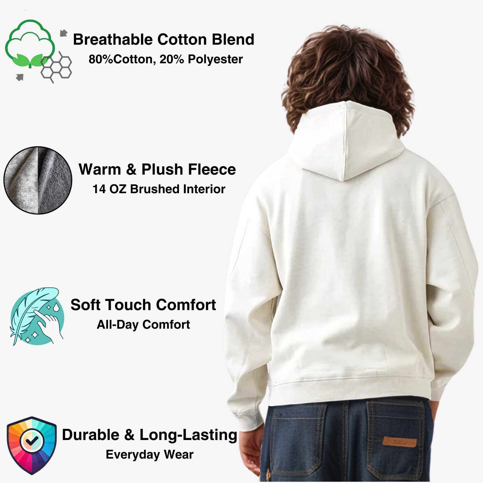 Men’s Oversized Fleece Hoodie | Heavyweight Urban Comfort - S / Dark Gray - www.upstandingapparel.com
