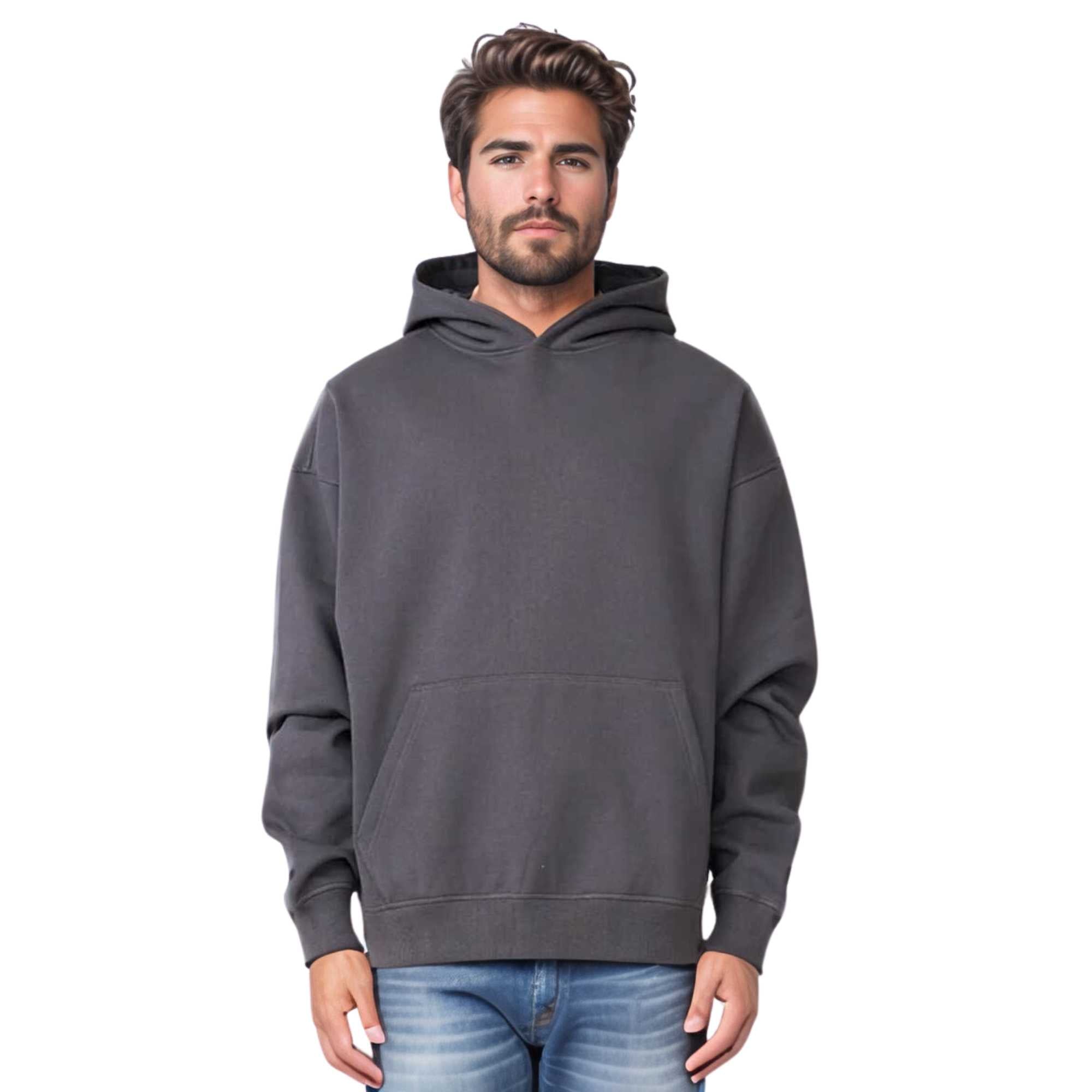 Men’s Oversized Fleece Hoodie | Heavyweight Urban Comfort - S / Dark Gray - www.upstandingapparel.com