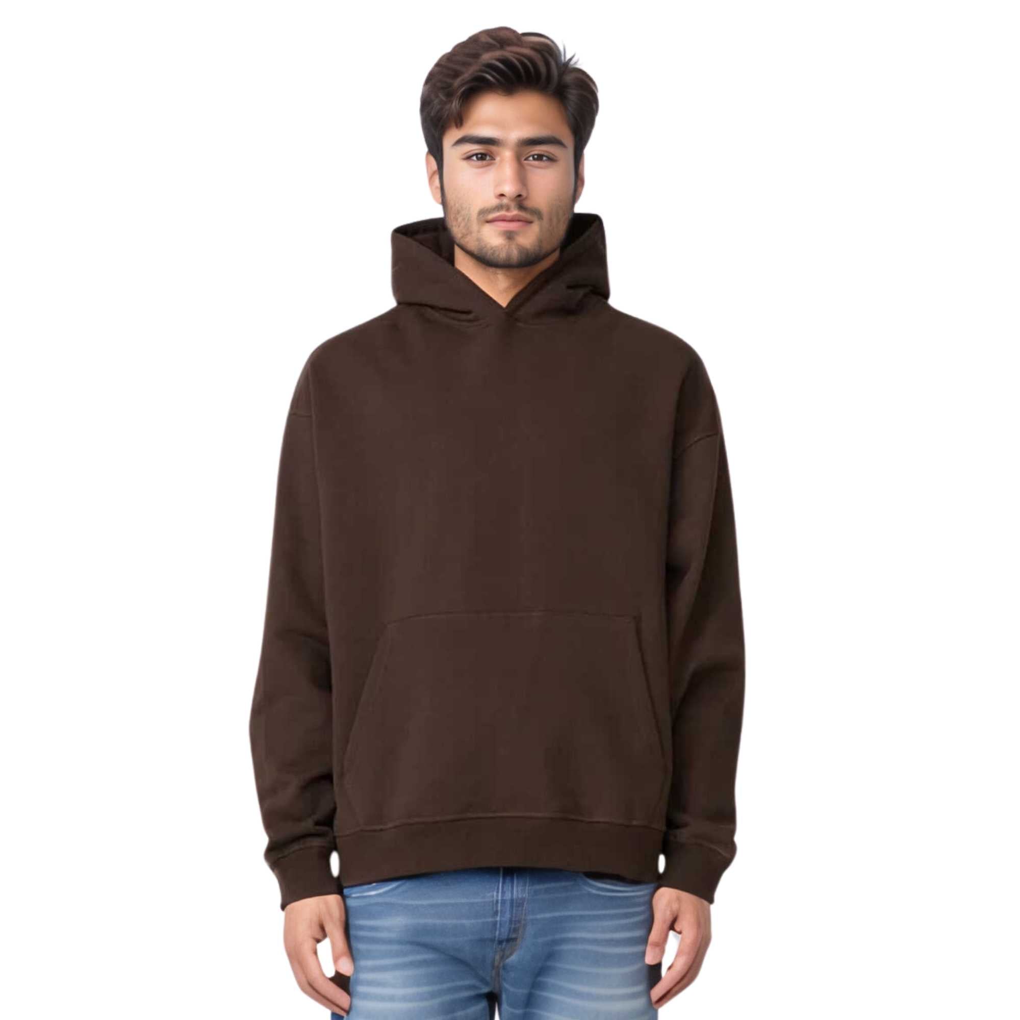 Men’s Oversized Fleece Hoodie | Heavyweight Urban Comfort - S / Brown - www.upstandingapparel.com