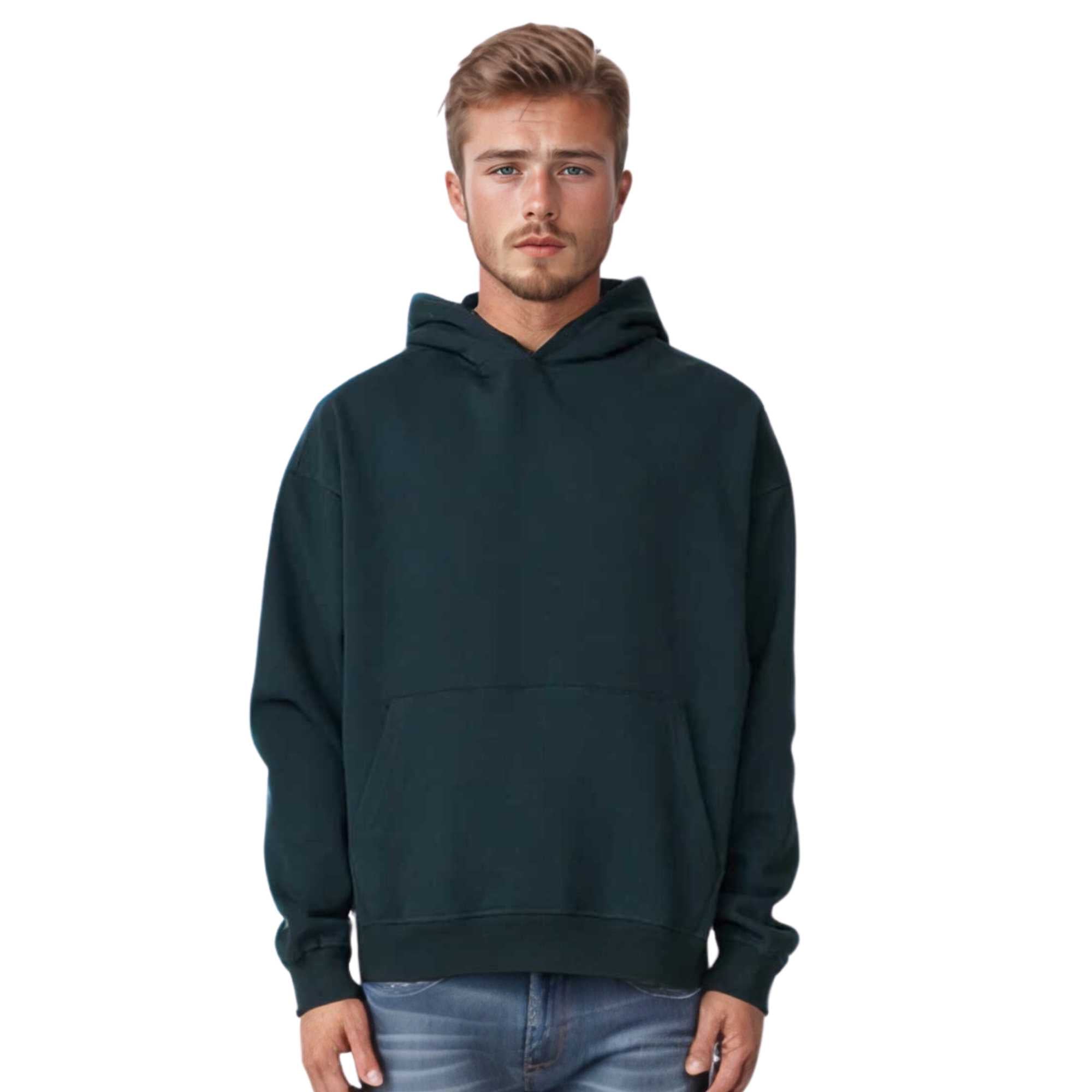 Men’s Oversized Fleece Hoodie | Heavyweight Urban Comfort - S / Dark Green - www.upstandingapparel.com