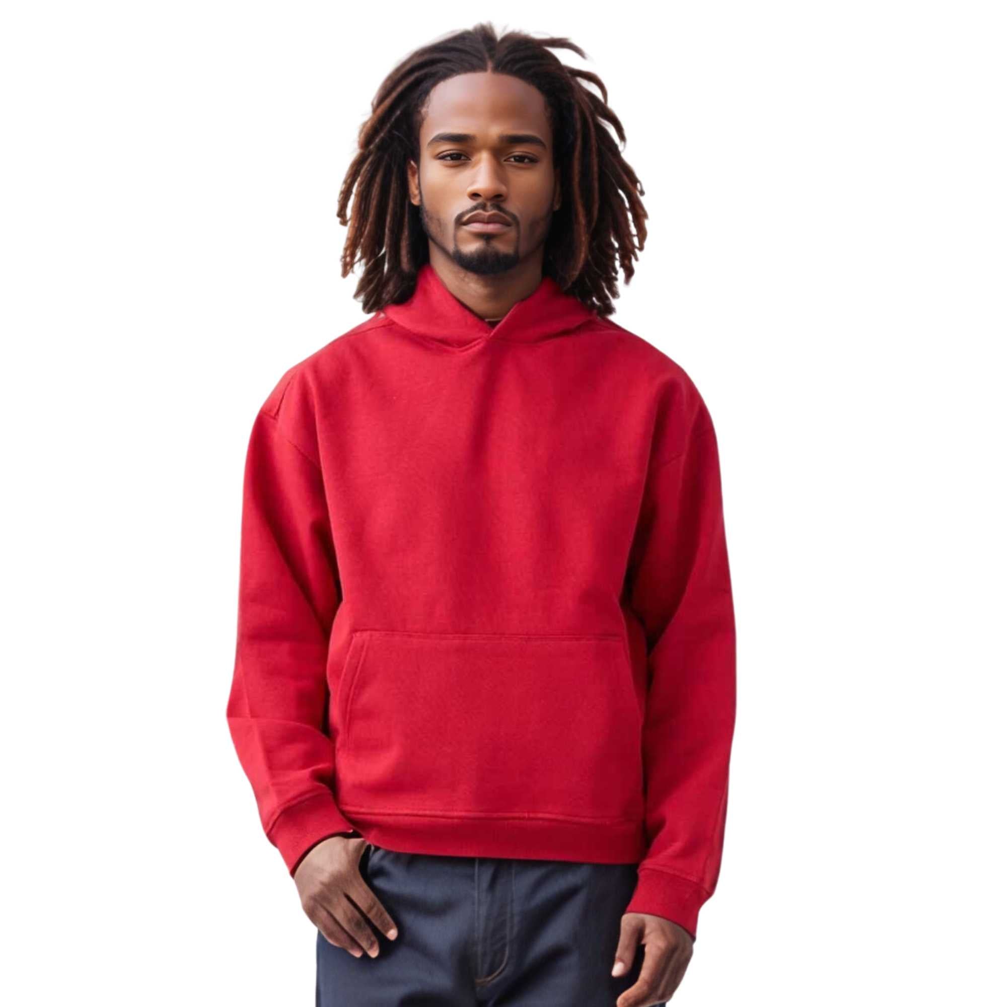 Men’s Oversized Fleece Hoodie | Heavyweight Urban Comfort - S / Red - www.upstandingapparel.com