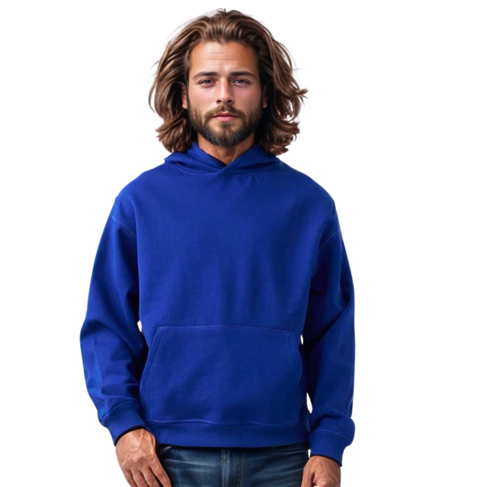 Men’s Oversized Fleece Hoodie | Heavyweight Urban Comfort - S / Blue - www.upstandingapparel.com