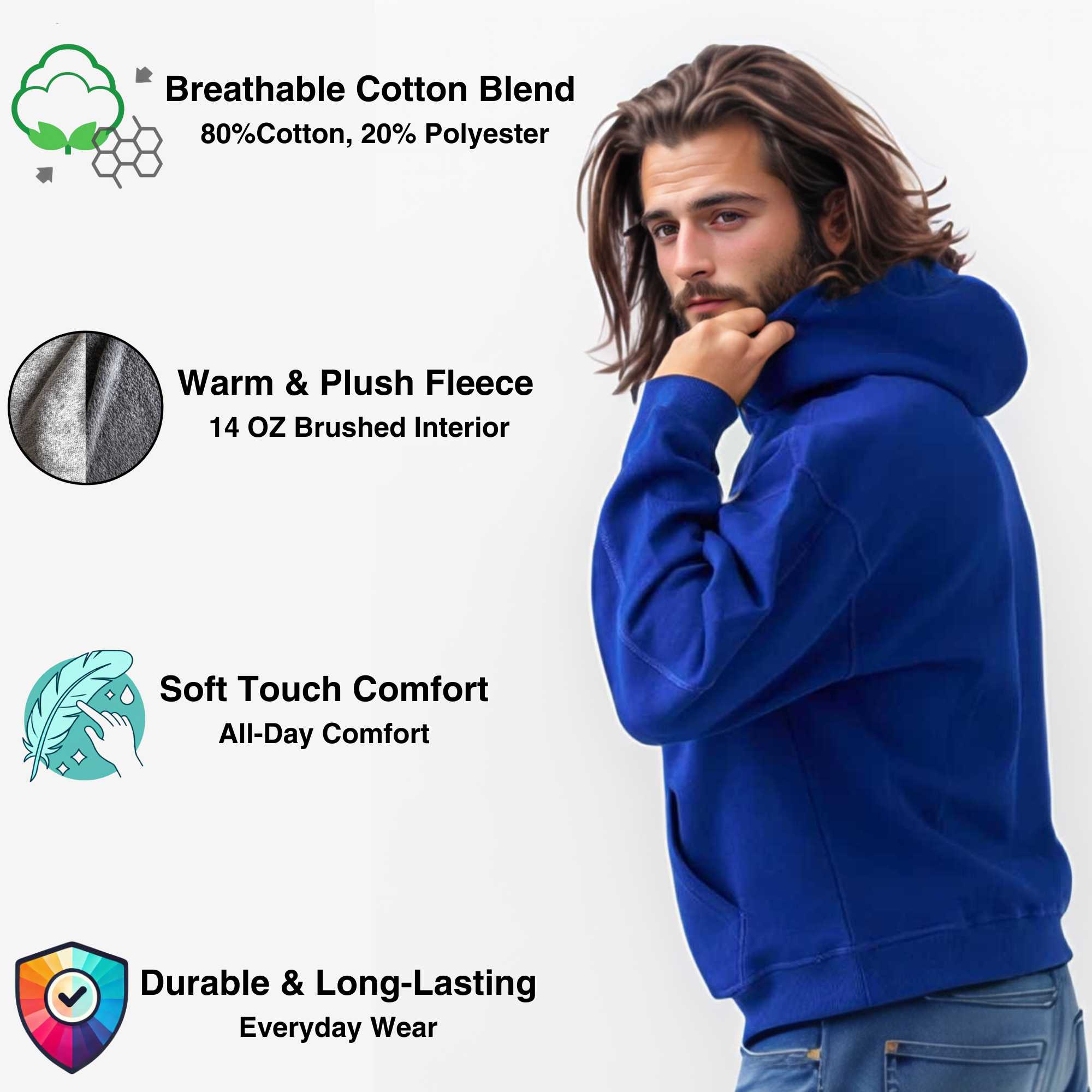 Men’s Oversized Fleece Hoodie | Heavyweight Urban Comfort - S / Dark Gray - www.upstandingapparel.com