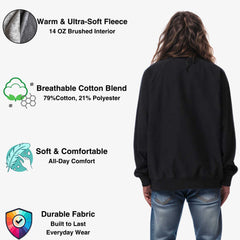 Men's Oversized Heavyweight Sweatshirt | Premium Fleece Warmth - S / Black - www.upstandingapparel.com