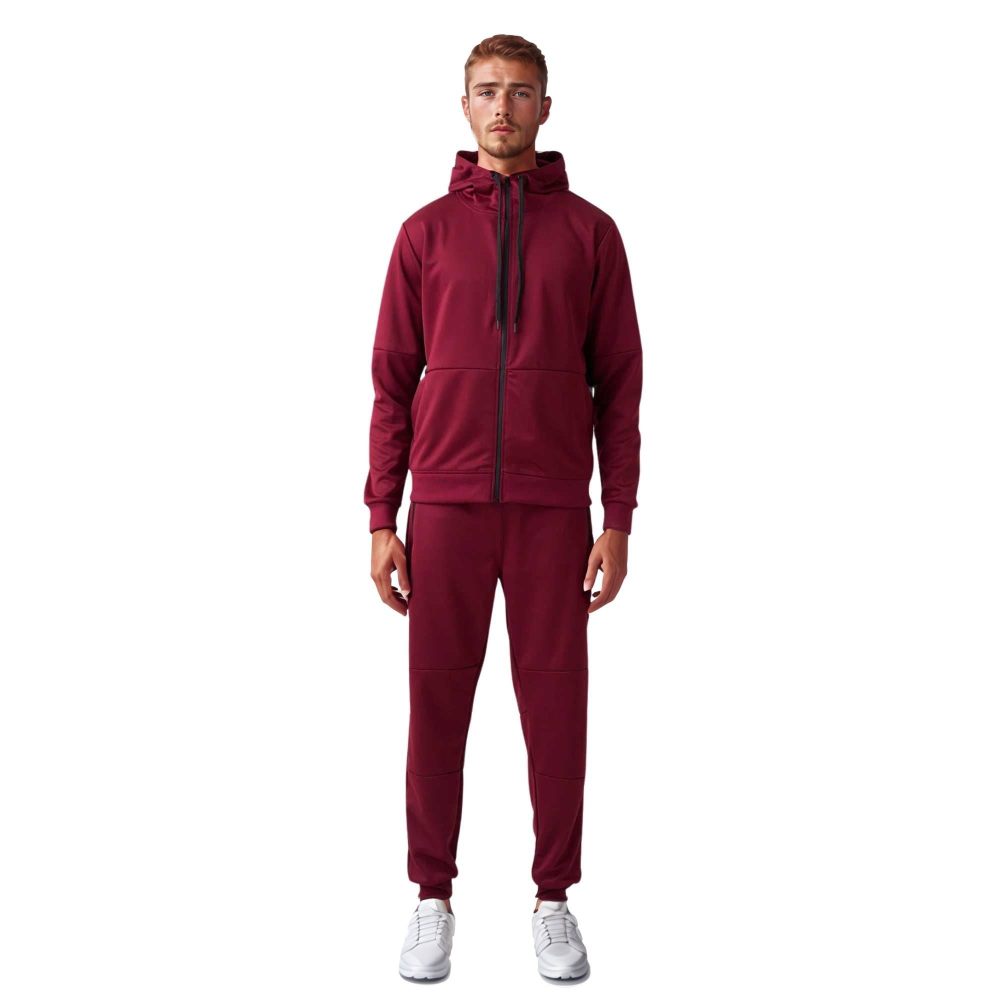 Men's Performance Tracksuit | Breathable & Moisture-Wicking - S / Red - www.upstandingapparel.com