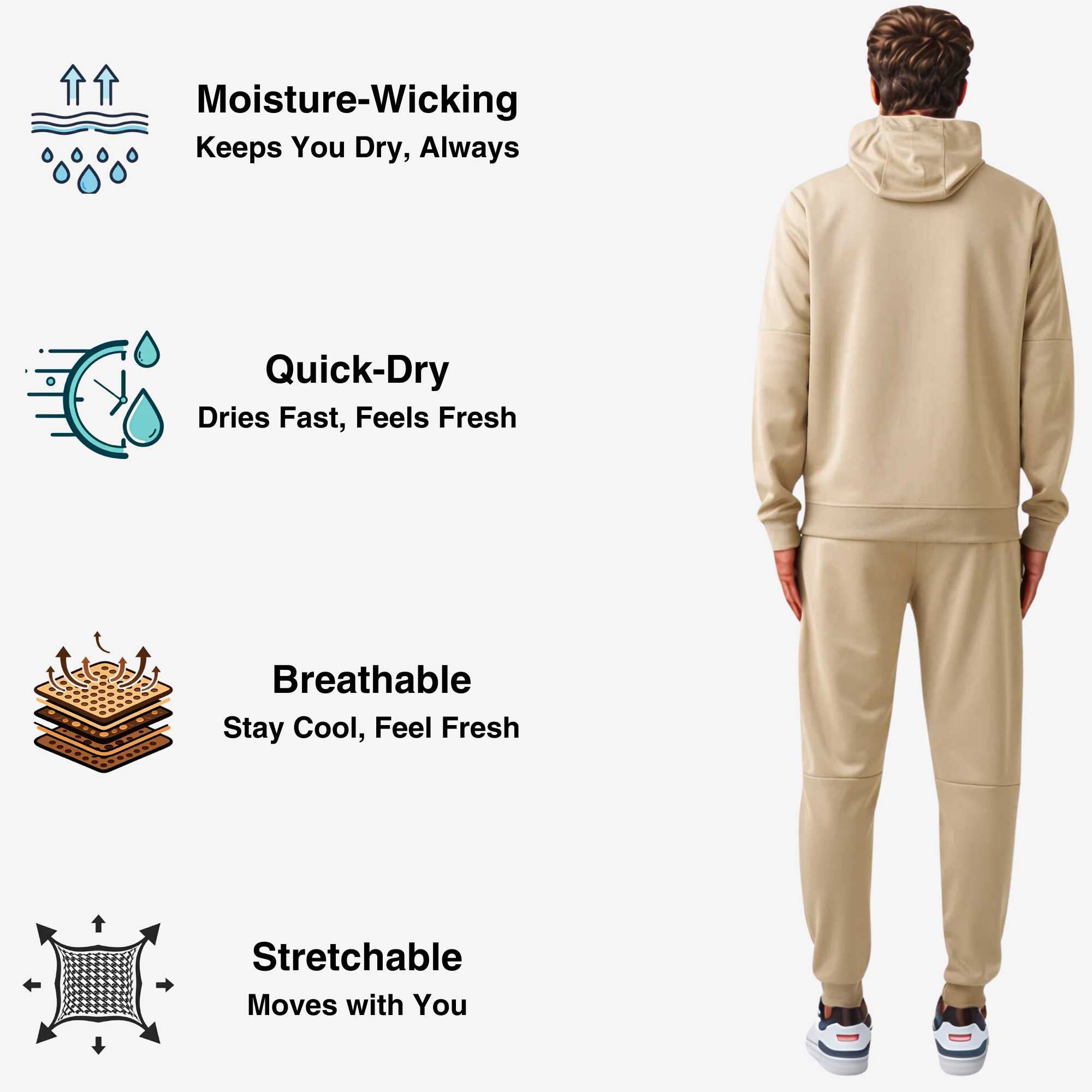 Men's Performance Tracksuit | Breathable & Moisture-Wicking - S / Navy - www.upstandingapparel.com