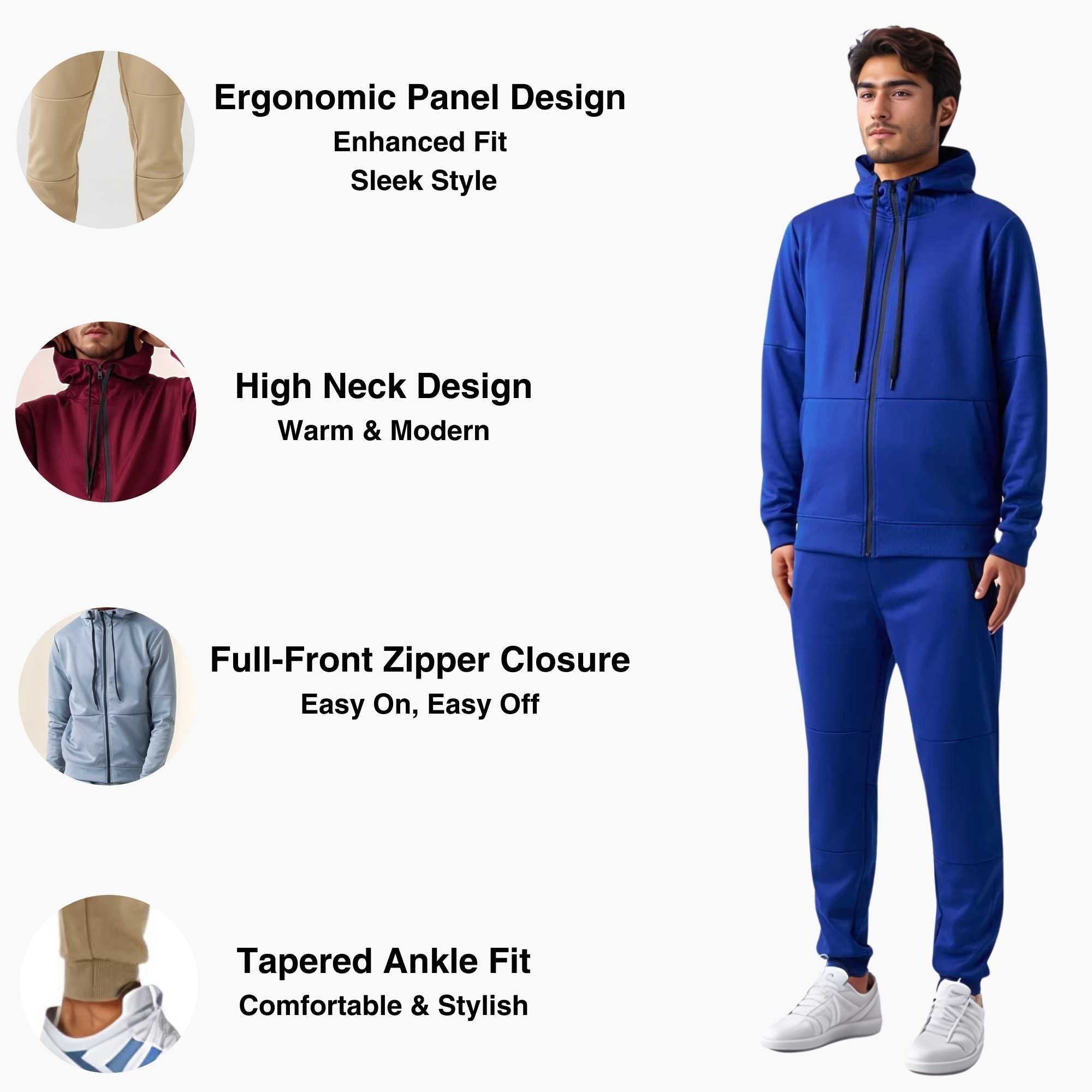 Men's Performance Tracksuit | Breathable & Moisture-Wicking - S / Navy - www.upstandingapparel.com