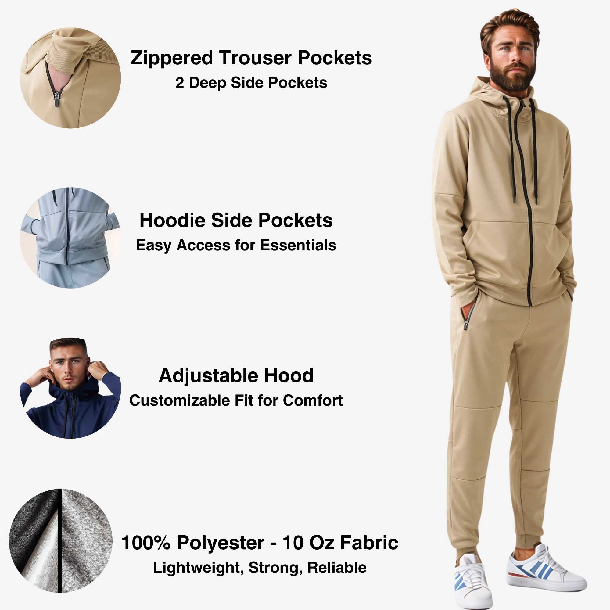 Men's Performance Tracksuit | Breathable & Moisture-Wicking - S / Navy - www.upstandingapparel.com