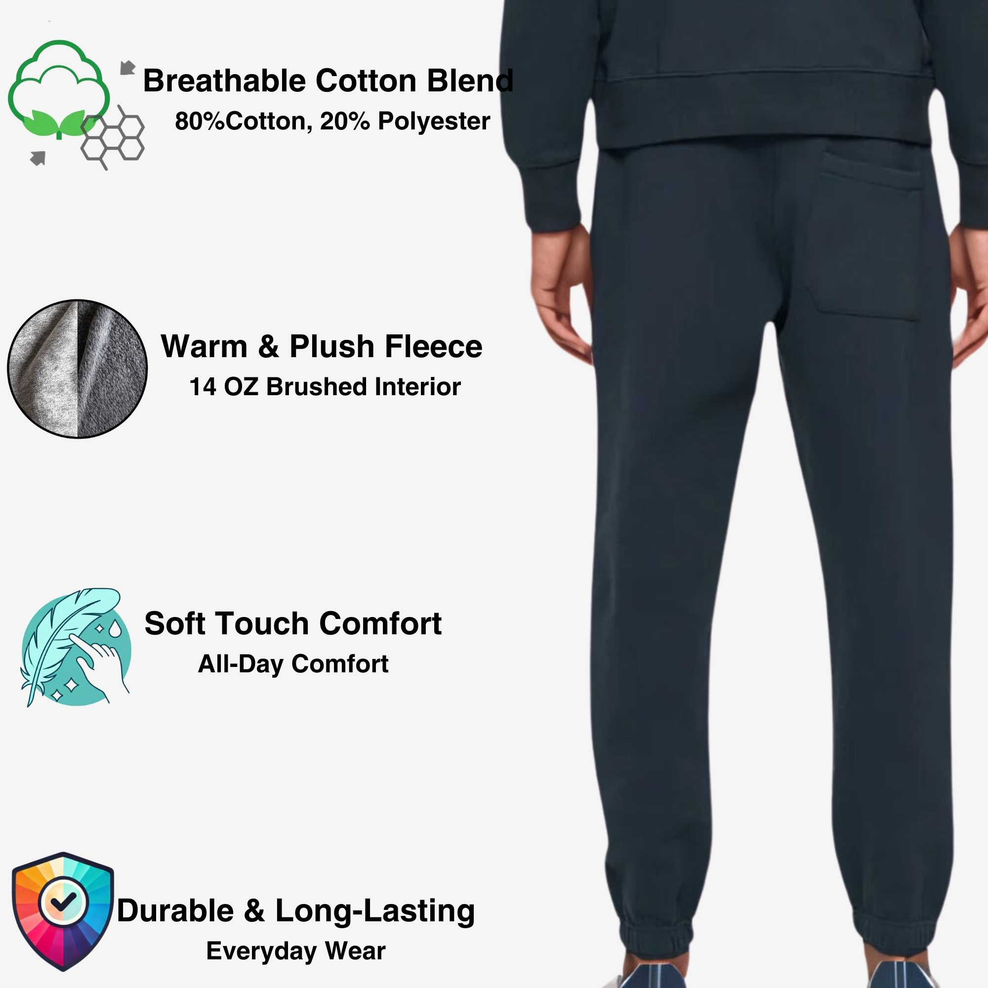 Men’s Premium Heavyweight Sweatpants | Cozy Winter Essential - S / Black - www.upstandingapparel.com
