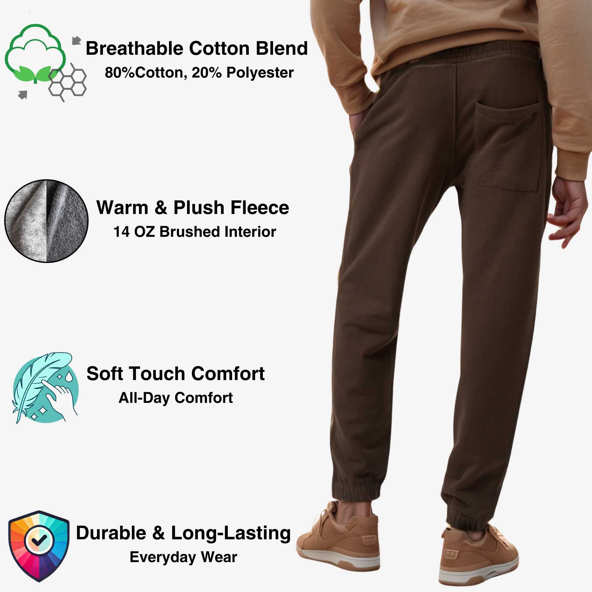 Men’s Premium Heavyweight Sweatpants | Cozy Winter Essential - S / Black - www.upstandingapparel.com