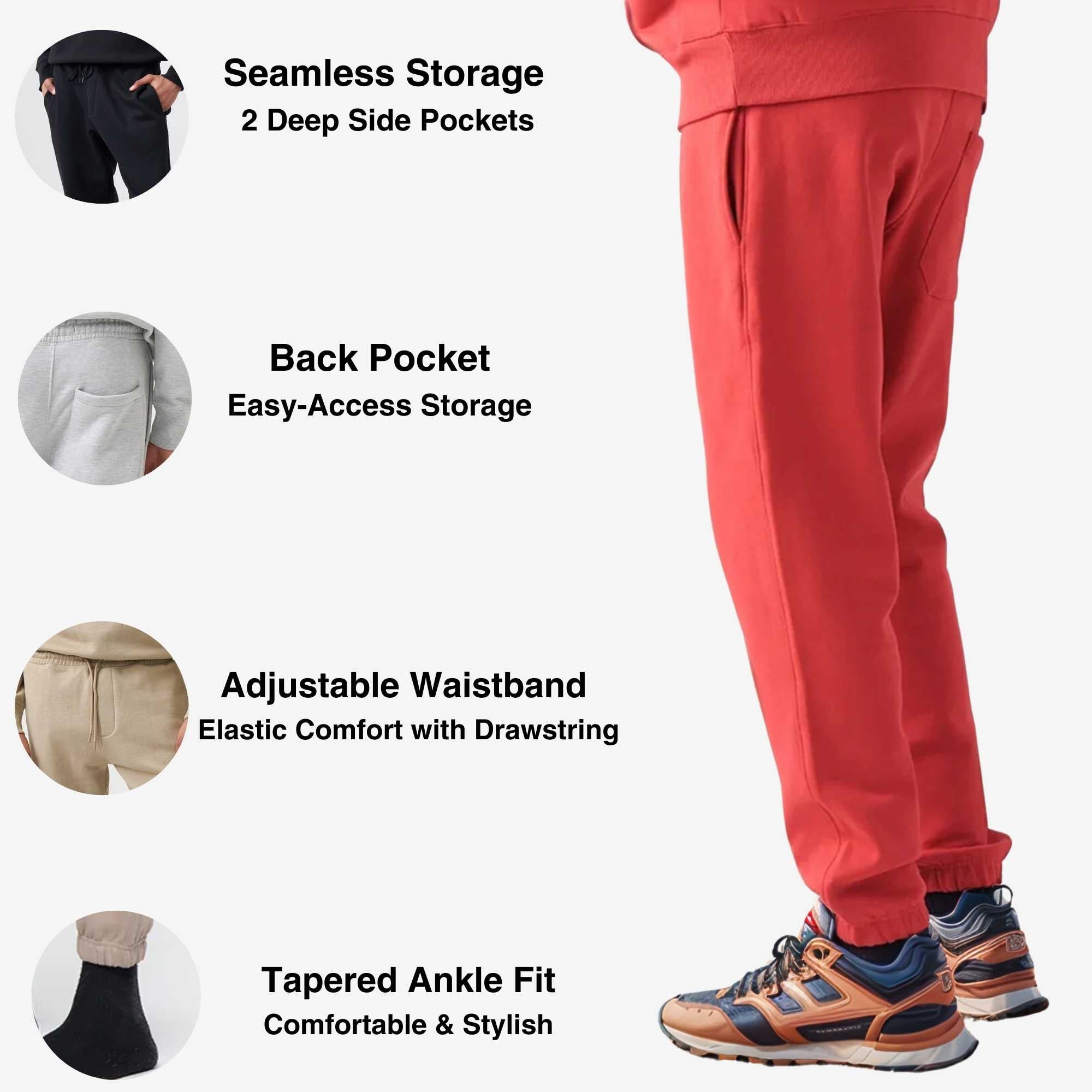 Men’s Premium Heavyweight Sweatpants | Cozy Winter Essential - S / Black - www.upstandingapparel.com