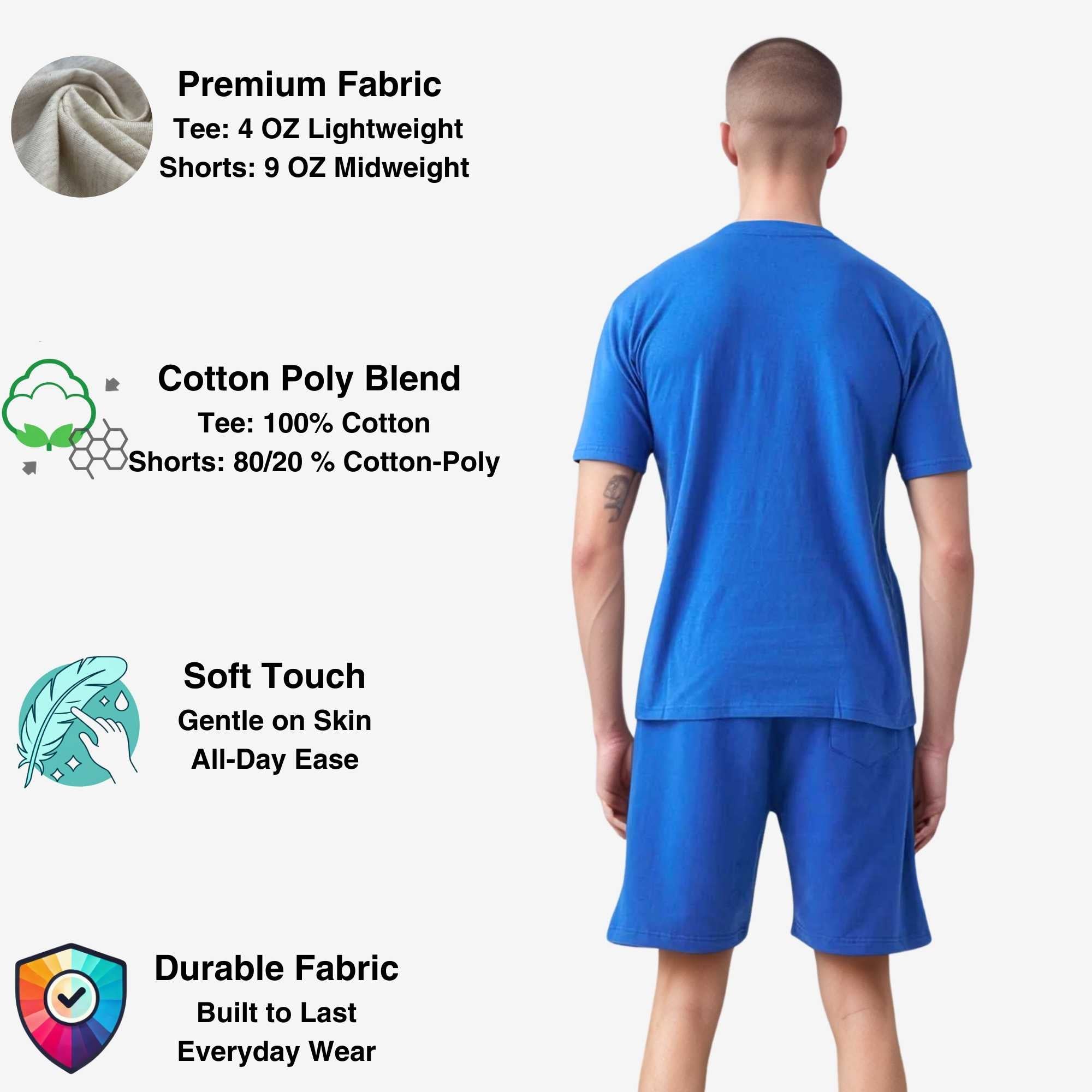 Men's T-Shirt & Sweatshorts Set | Classic Comfort Collection - XS / Black - www.upstandingapparel.com