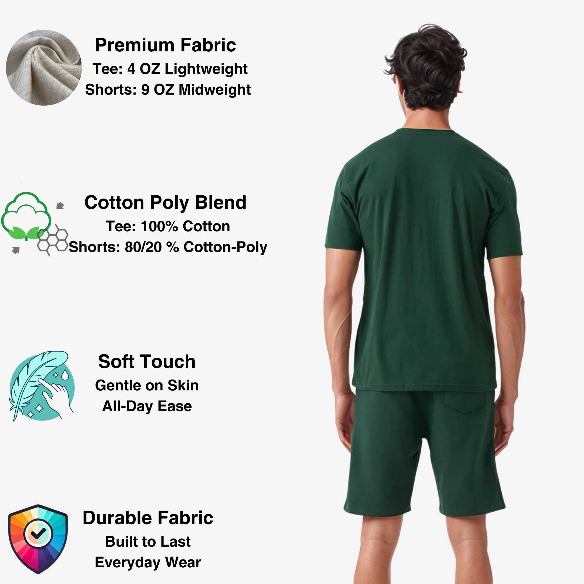 Men's T-Shirt & Sweatshorts Set | Classic Comfort Collection - XS / Black - www.upstandingapparel.com