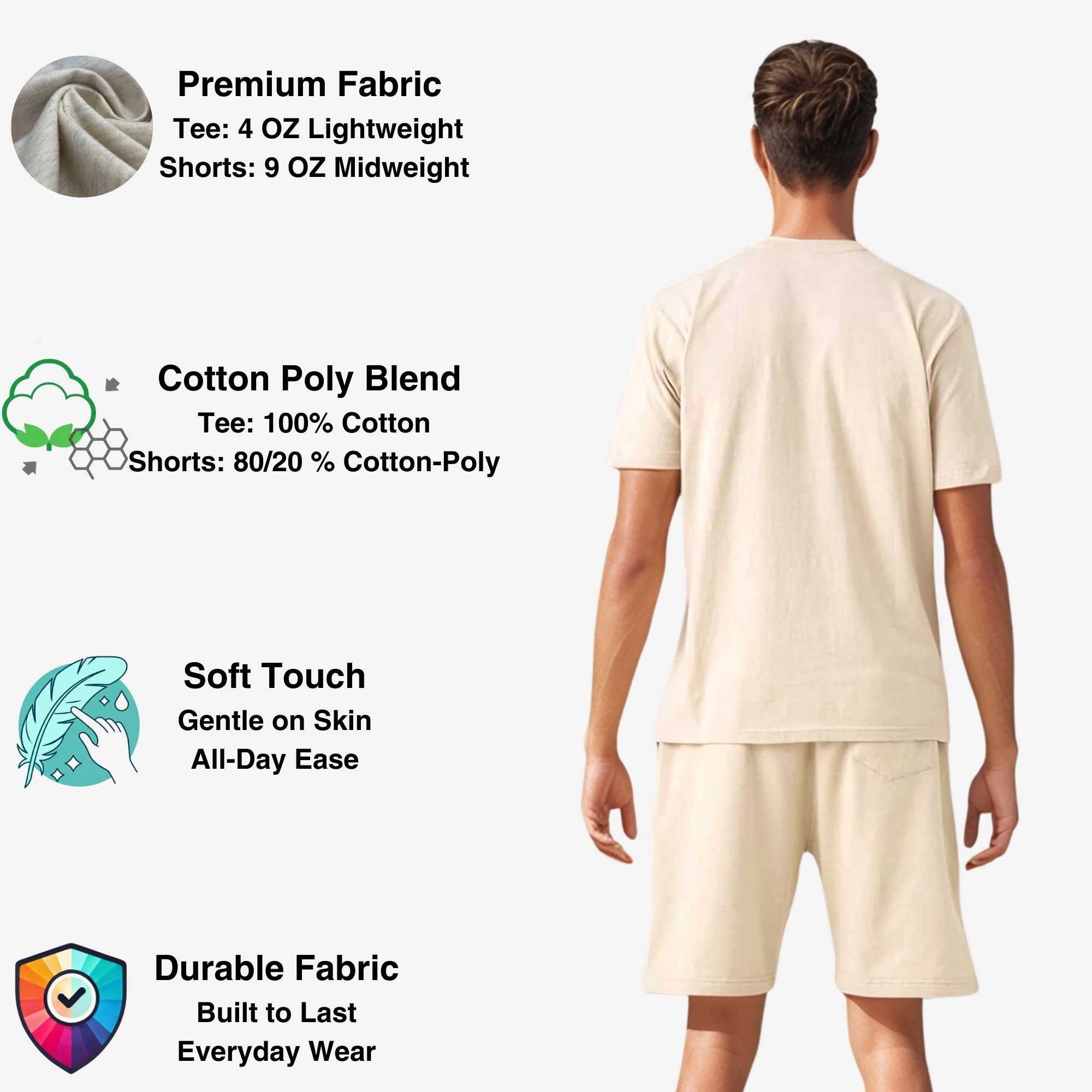 Men's T-Shirt & Sweatshorts Set | Classic Comfort Collection - XS / Black - www.upstandingapparel.com