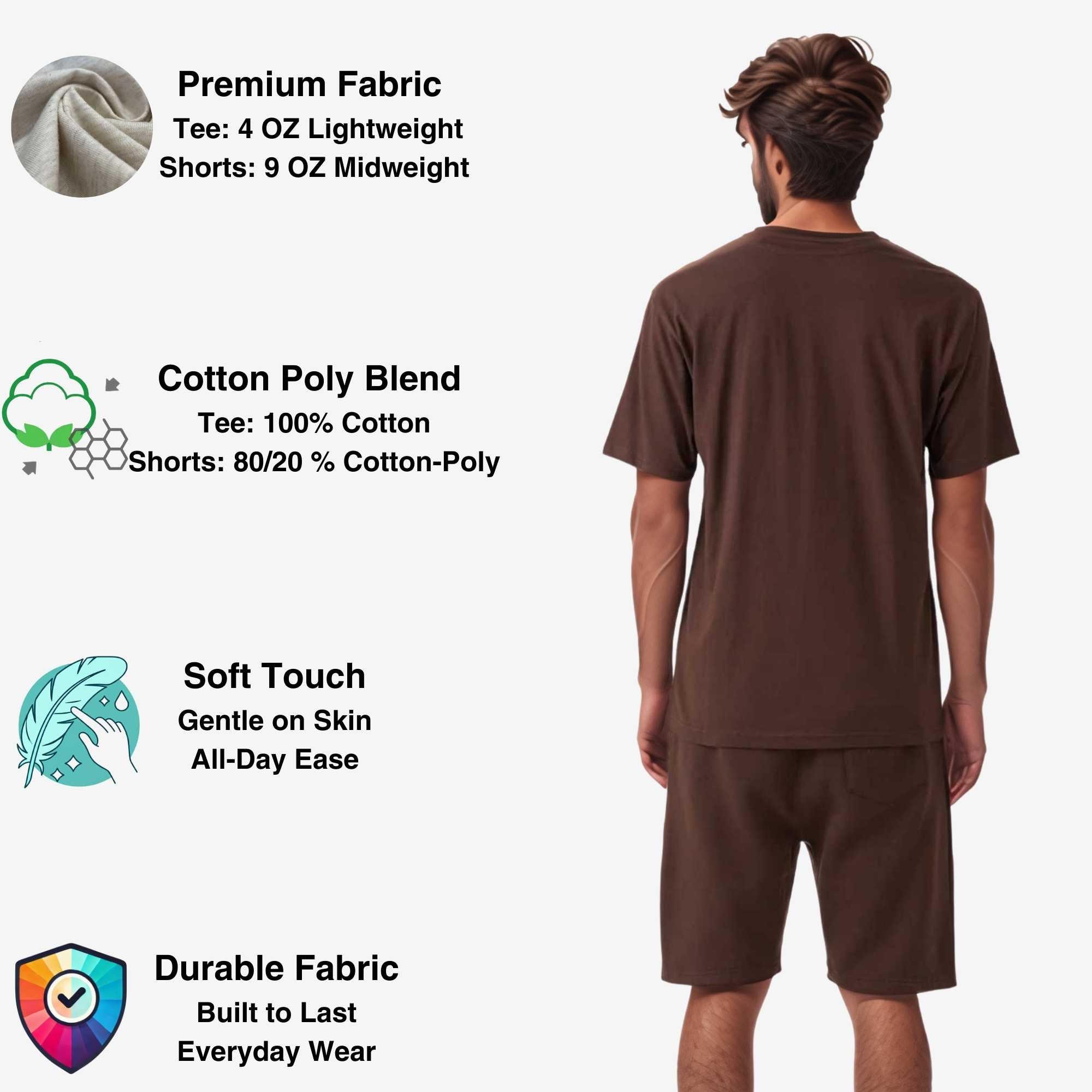 Men's T-Shirt & Sweatshorts Set | Classic Comfort Collection - XS / Black - www.upstandingapparel.com