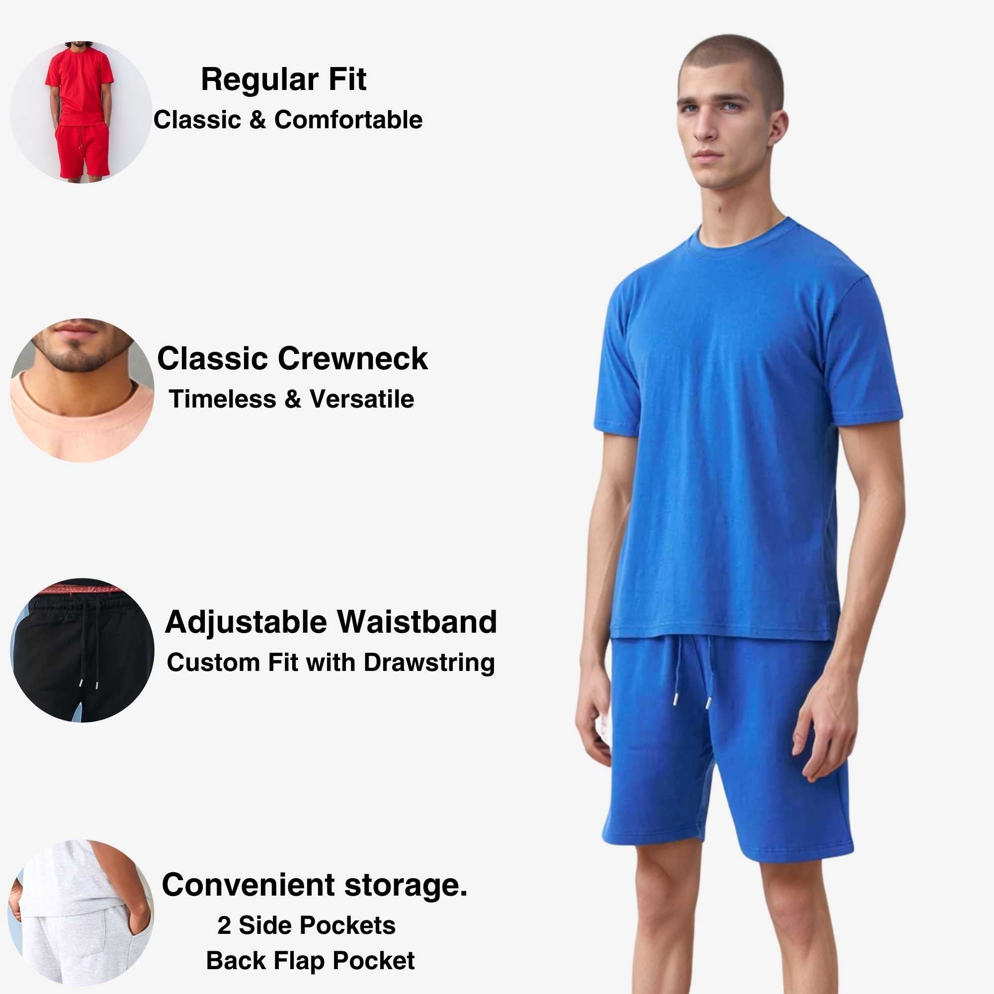 Men's T-Shirt & Sweatshorts Set | Classic Comfort Collection - XS / Black - www.upstandingapparel.com