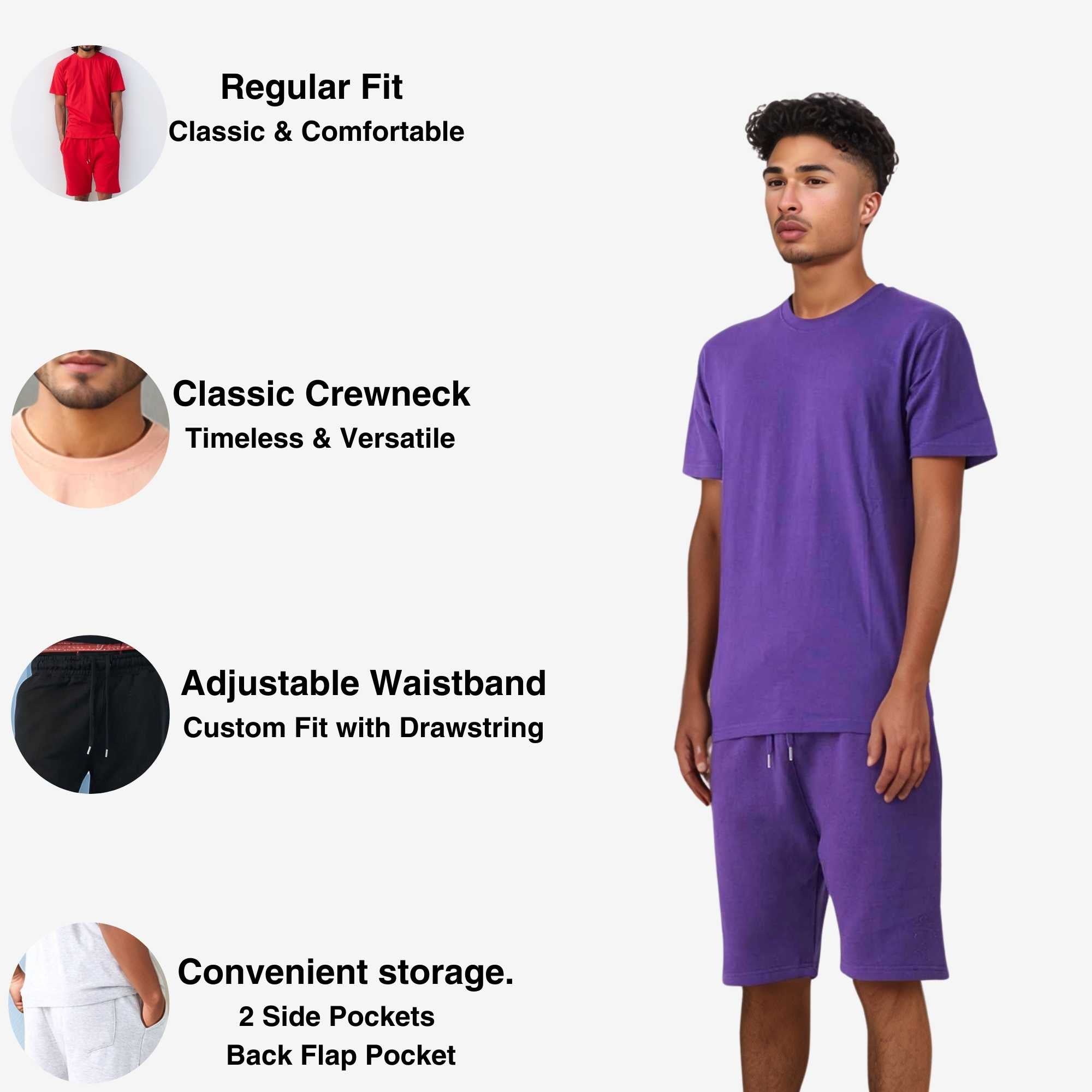 Men's T-Shirt & Sweatshorts Set | Vibrant Vibes Collection - XS / Yellow - www.upstandingapparel.com