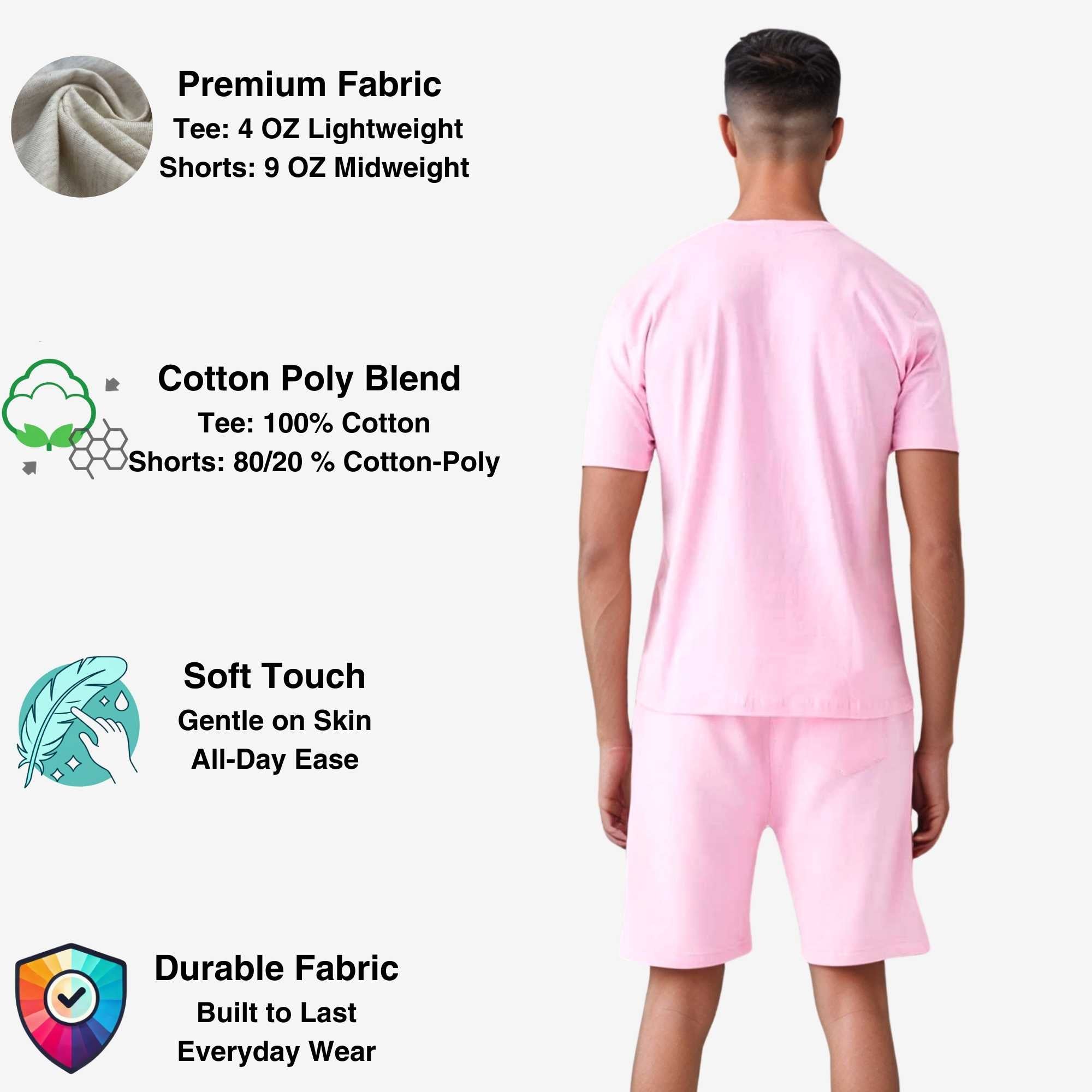 Men's T-Shirt & Sweatshorts Set | Vibrant Vibes Collection - XS / Yellow - www.upstandingapparel.com