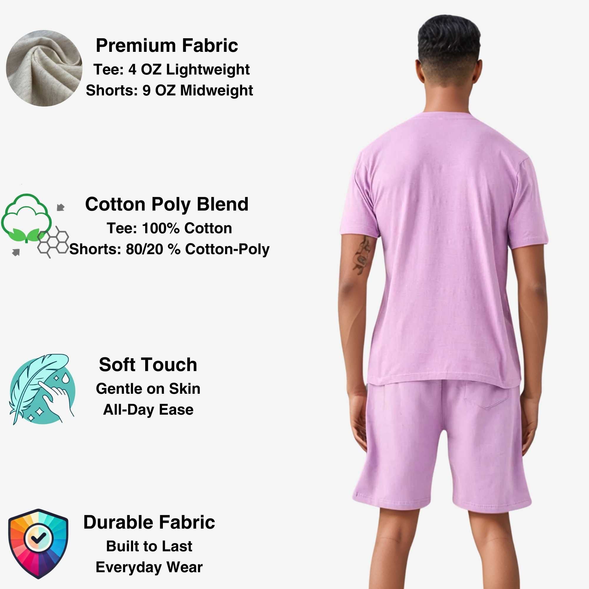 Men's T-Shirt & Sweatshorts Set | Vibrant Vibes Collection - XS / Yellow - www.upstandingapparel.com