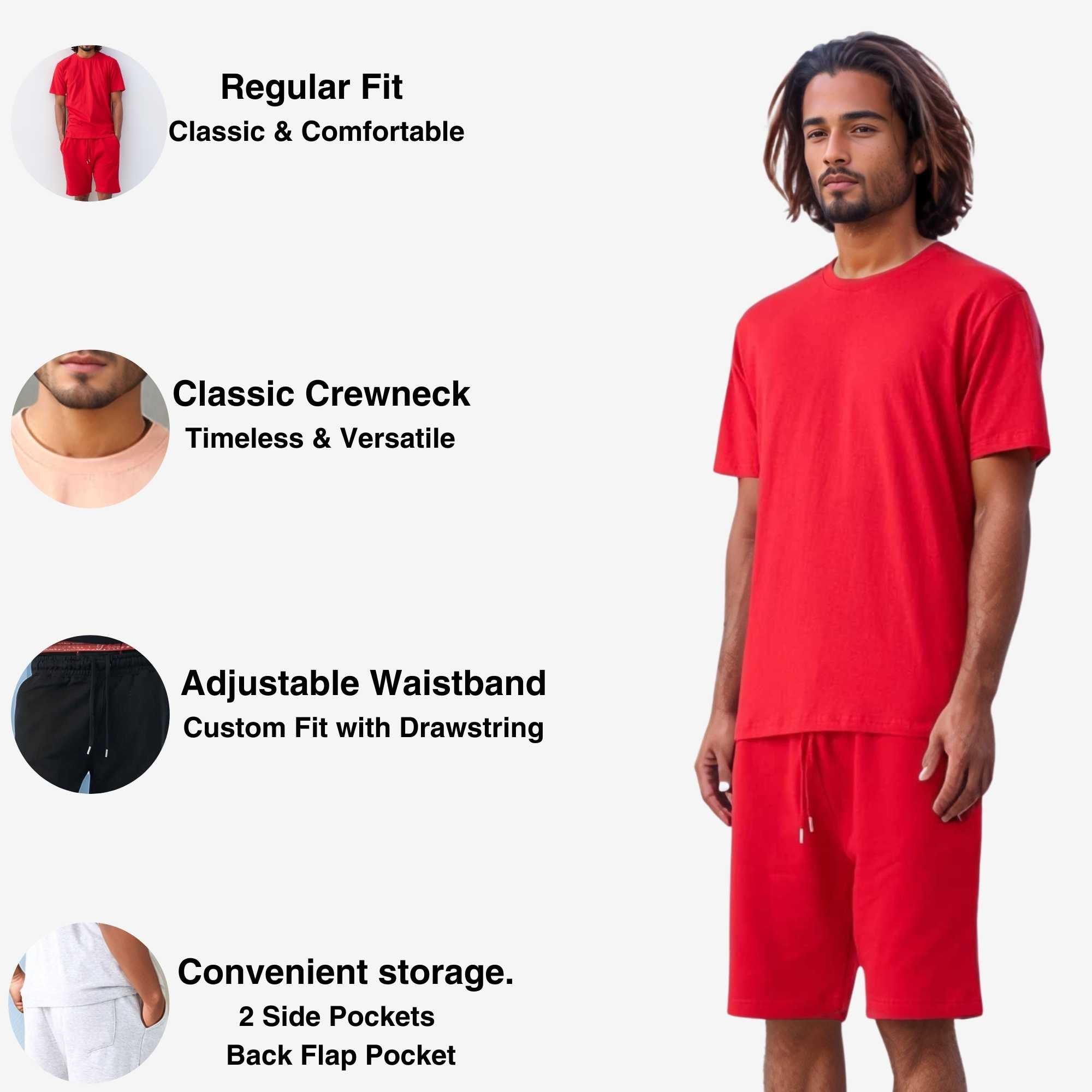 Men's T-Shirt & Sweatshorts Set | Vibrant Vibes Collection - XS / Yellow - www.upstandingapparel.com