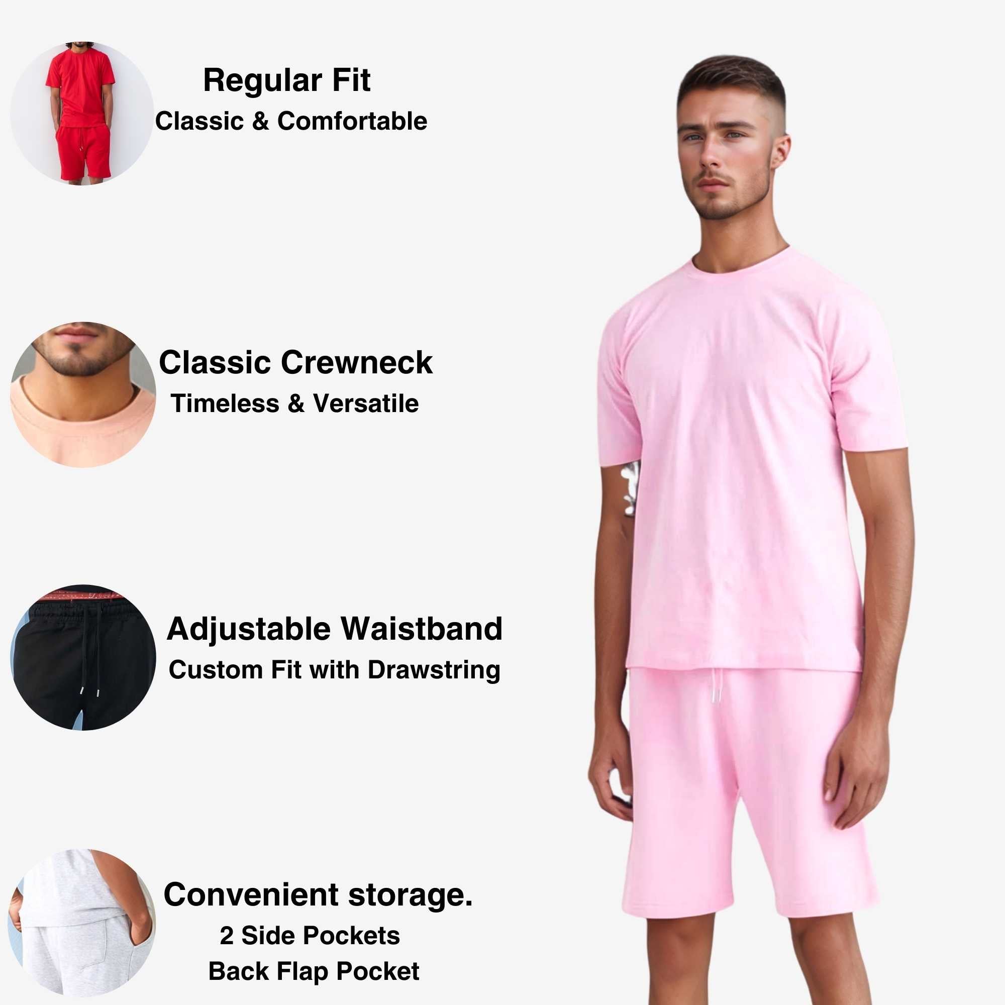 Men's T-Shirt & Sweatshorts Set | Vibrant Vibes Collection - XS / Yellow - www.upstandingapparel.com