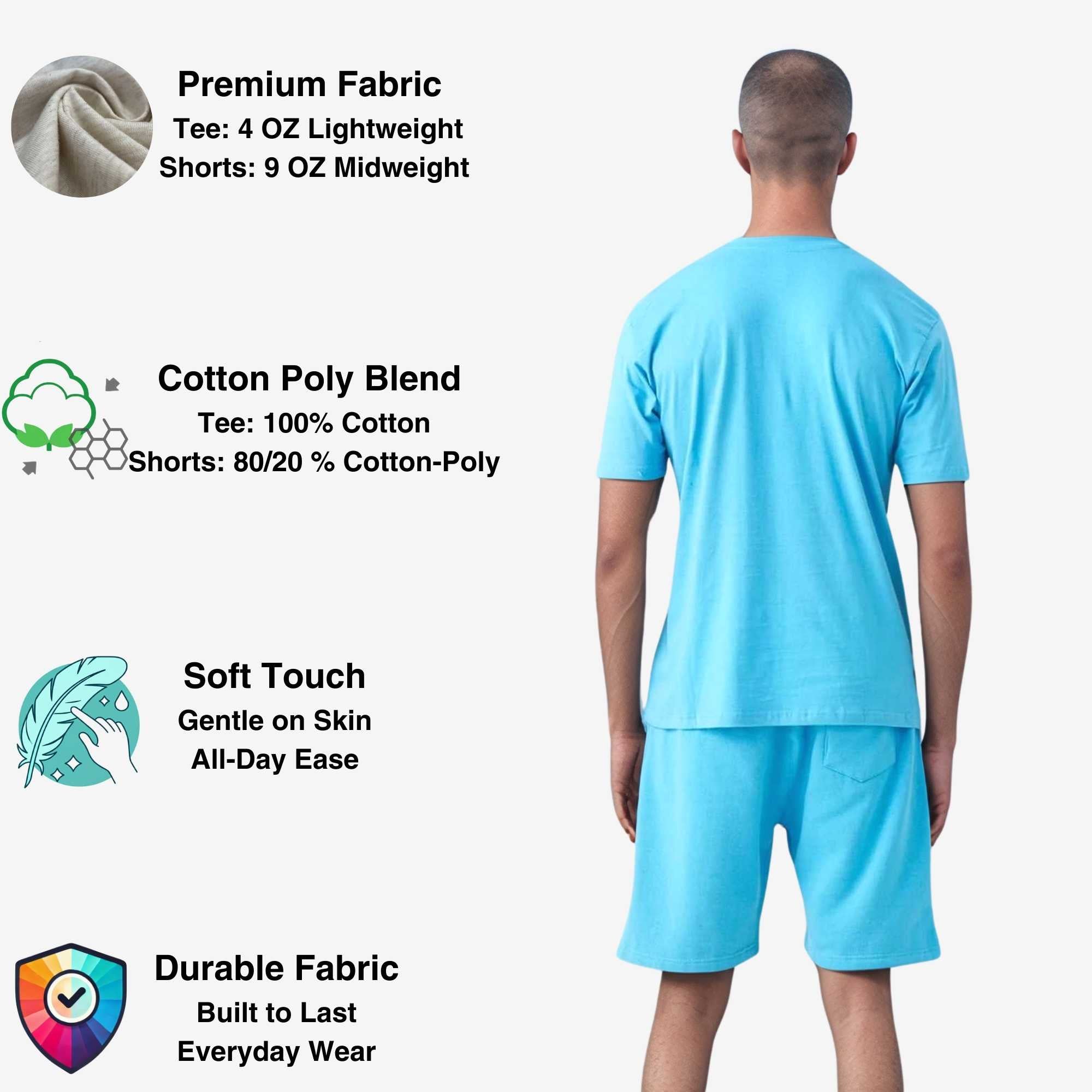 Men's T-Shirt & Sweatshorts Set | Vibrant Vibes Collection - XS / Yellow - www.upstandingapparel.com