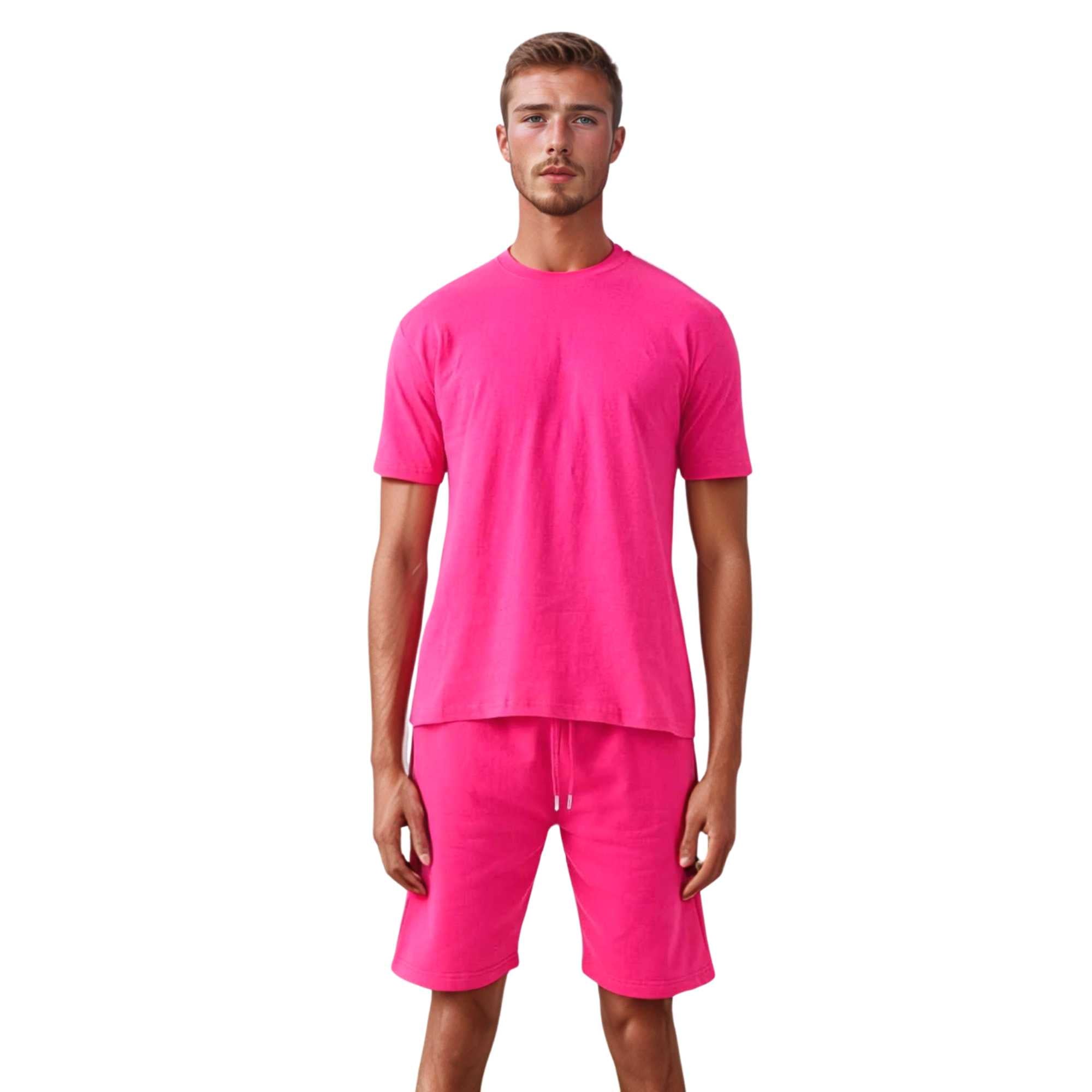 Men's T-Shirt & Sweatshorts Set | Vibrant Vibes Collection - XS / Yellow - www.upstandingapparel.com