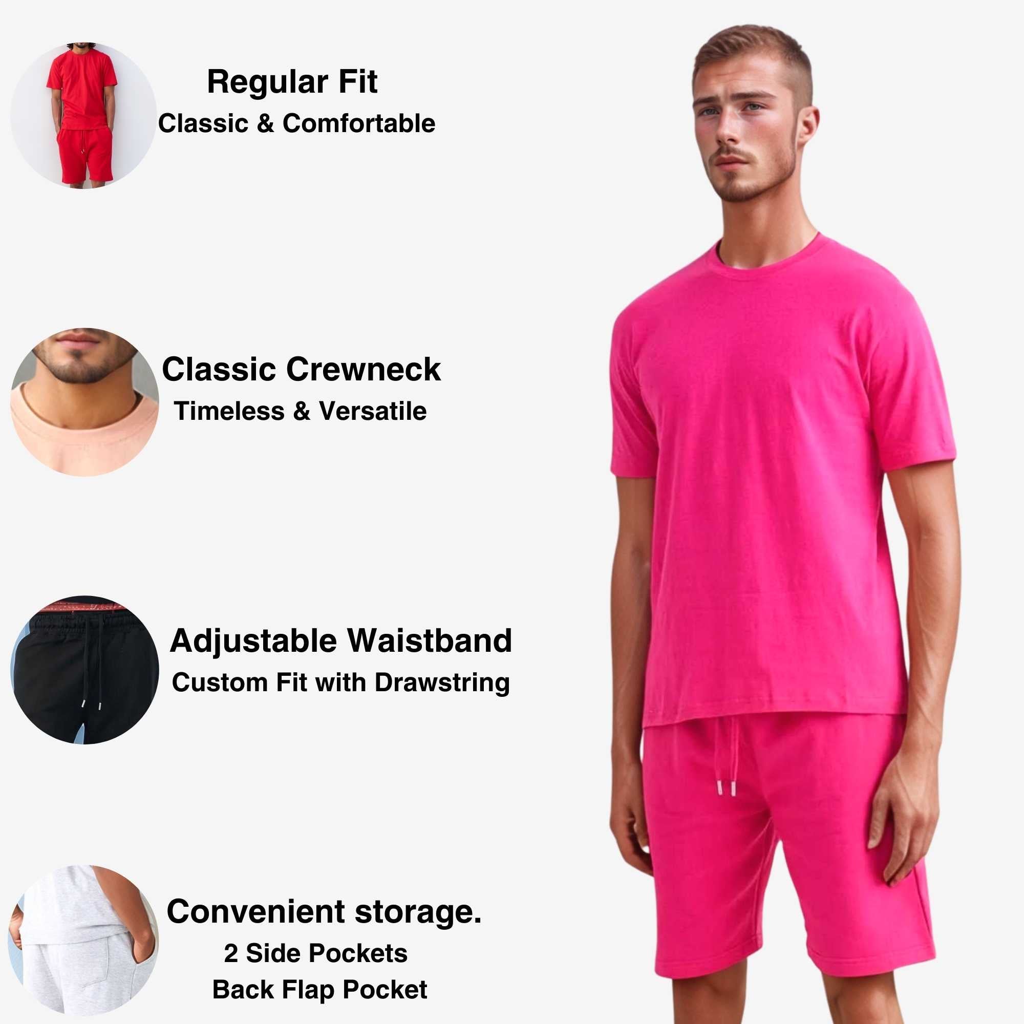 Men's T-Shirt & Sweatshorts Set | Vibrant Vibes Collection - XS / Yellow - www.upstandingapparel.com