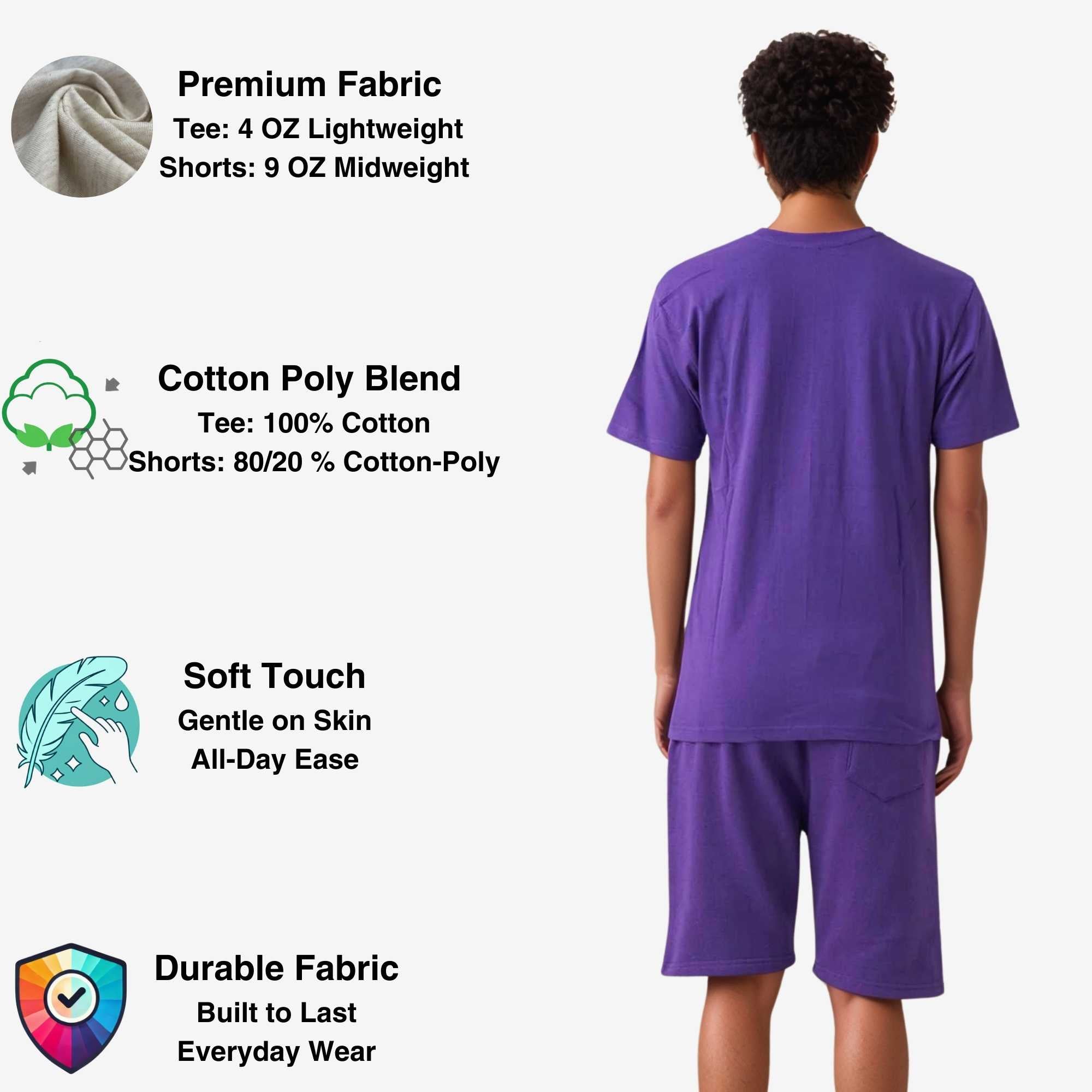 Men's T-Shirt & Sweatshorts Set | Vibrant Vibes Collection - XS / Yellow - www.upstandingapparel.com