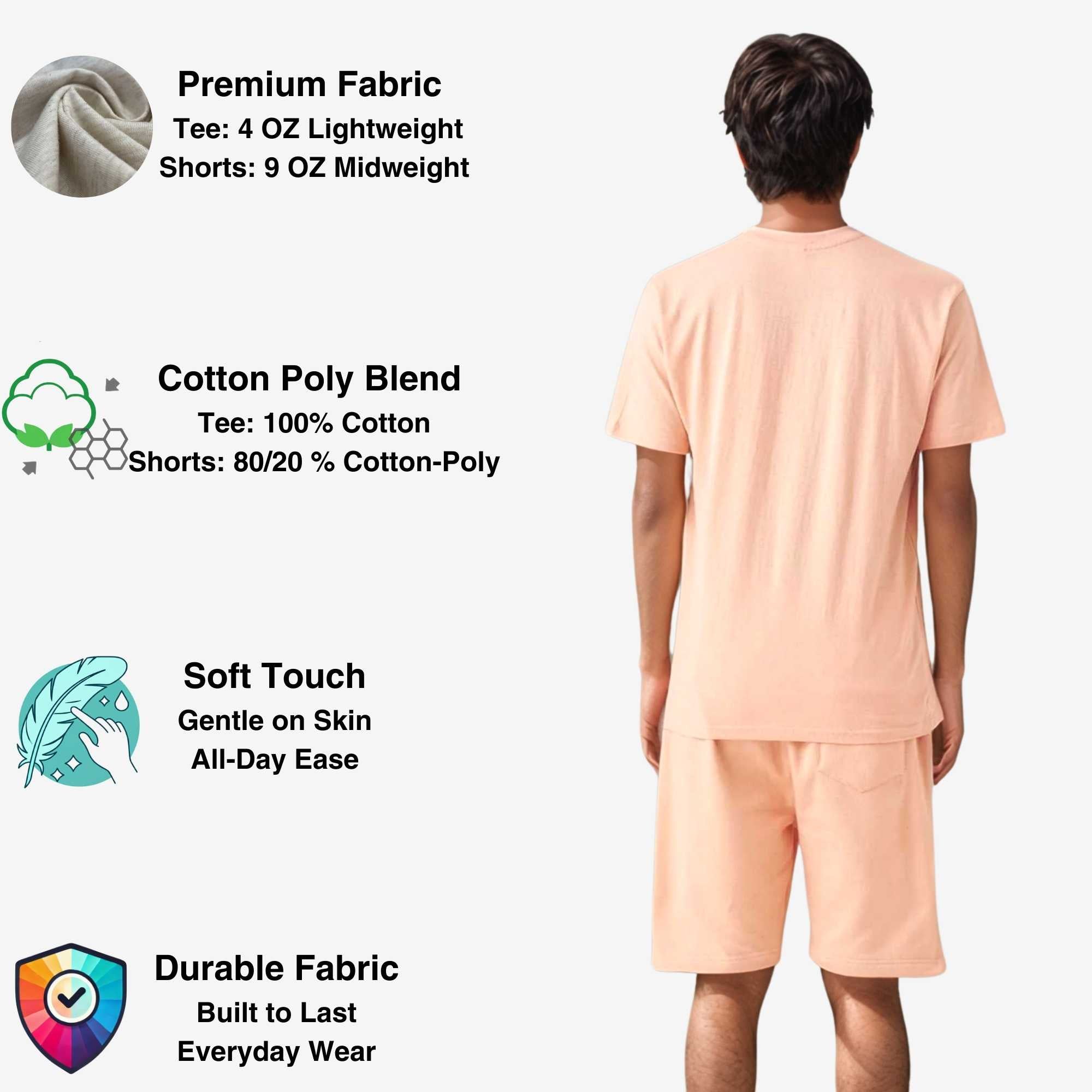 Men's T-Shirt & Sweatshorts Set | Vibrant Vibes Collection - XS / Yellow - www.upstandingapparel.com