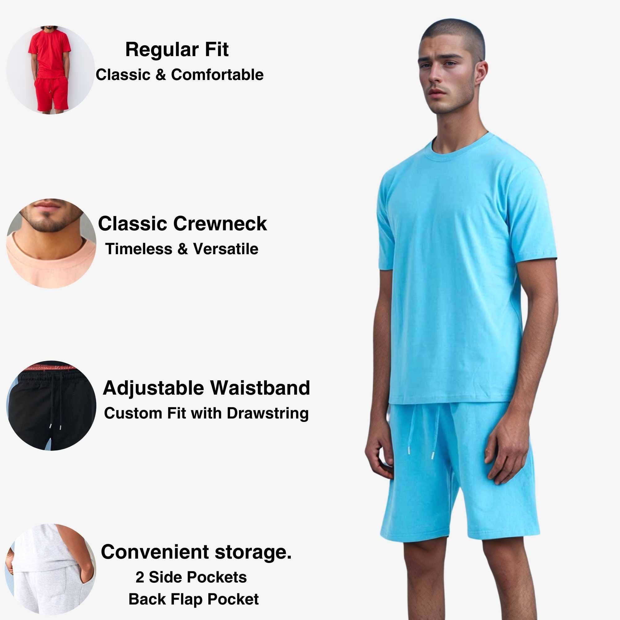 Men's T-Shirt & Sweatshorts Set | Vibrant Vibes Collection - XS / Yellow - www.upstandingapparel.com