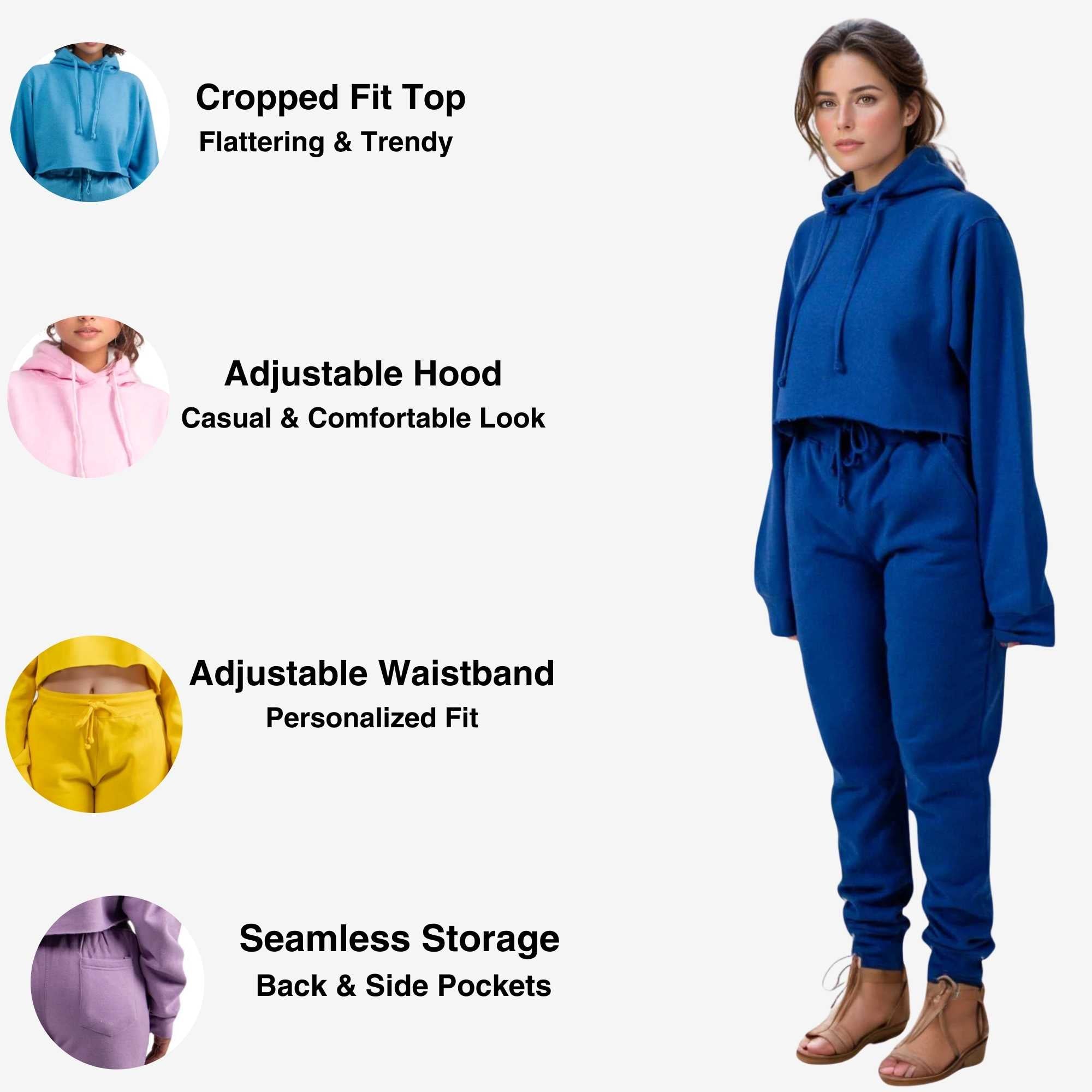 Women's Cropped Hoodie Sweatsuit | Timeless & Cozy Essentials - XS / Camo - www.upstandingapparel.com