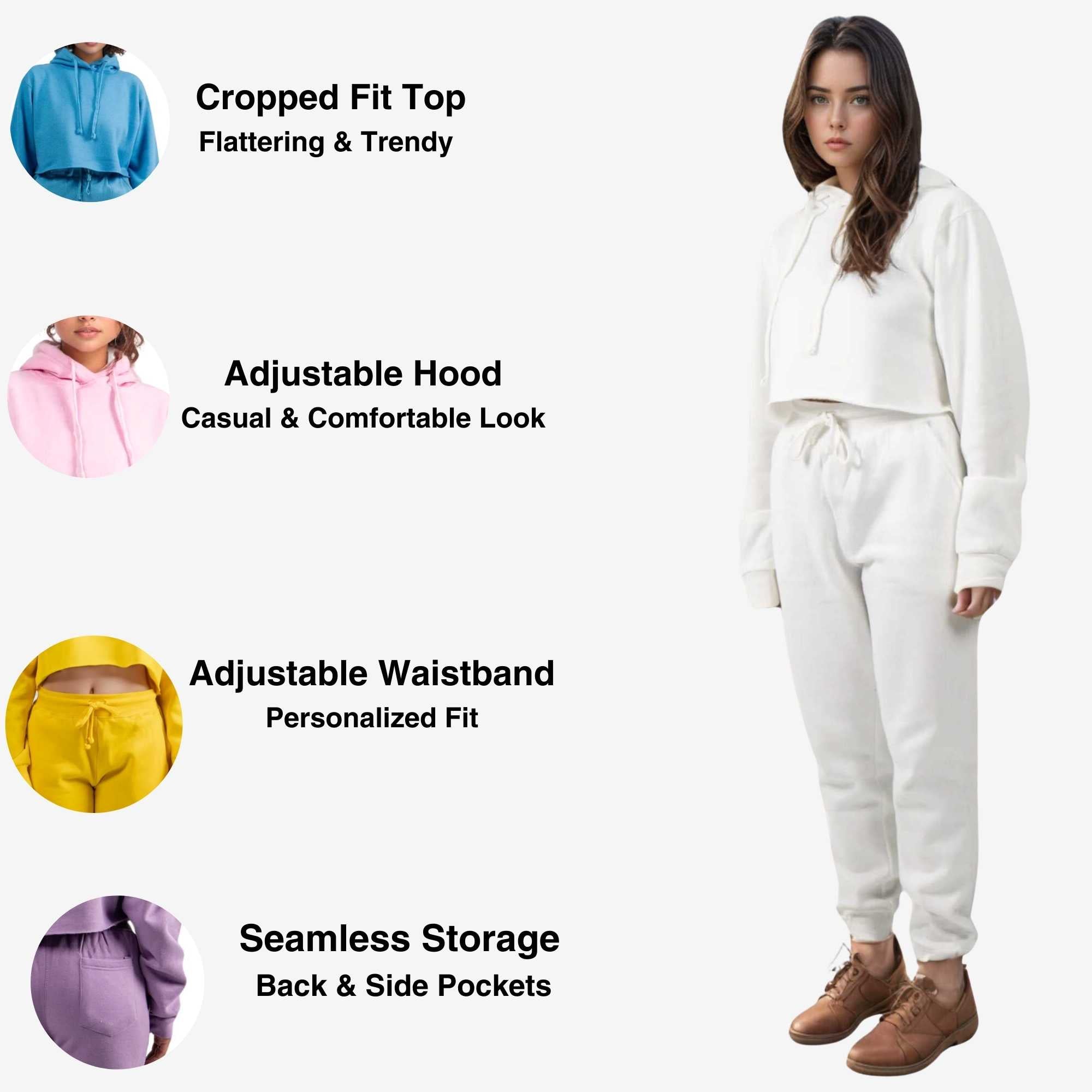 Women's Cropped Hoodie Sweatsuit | Timeless & Cozy Essentials - XS / Camo - www.upstandingapparel.com