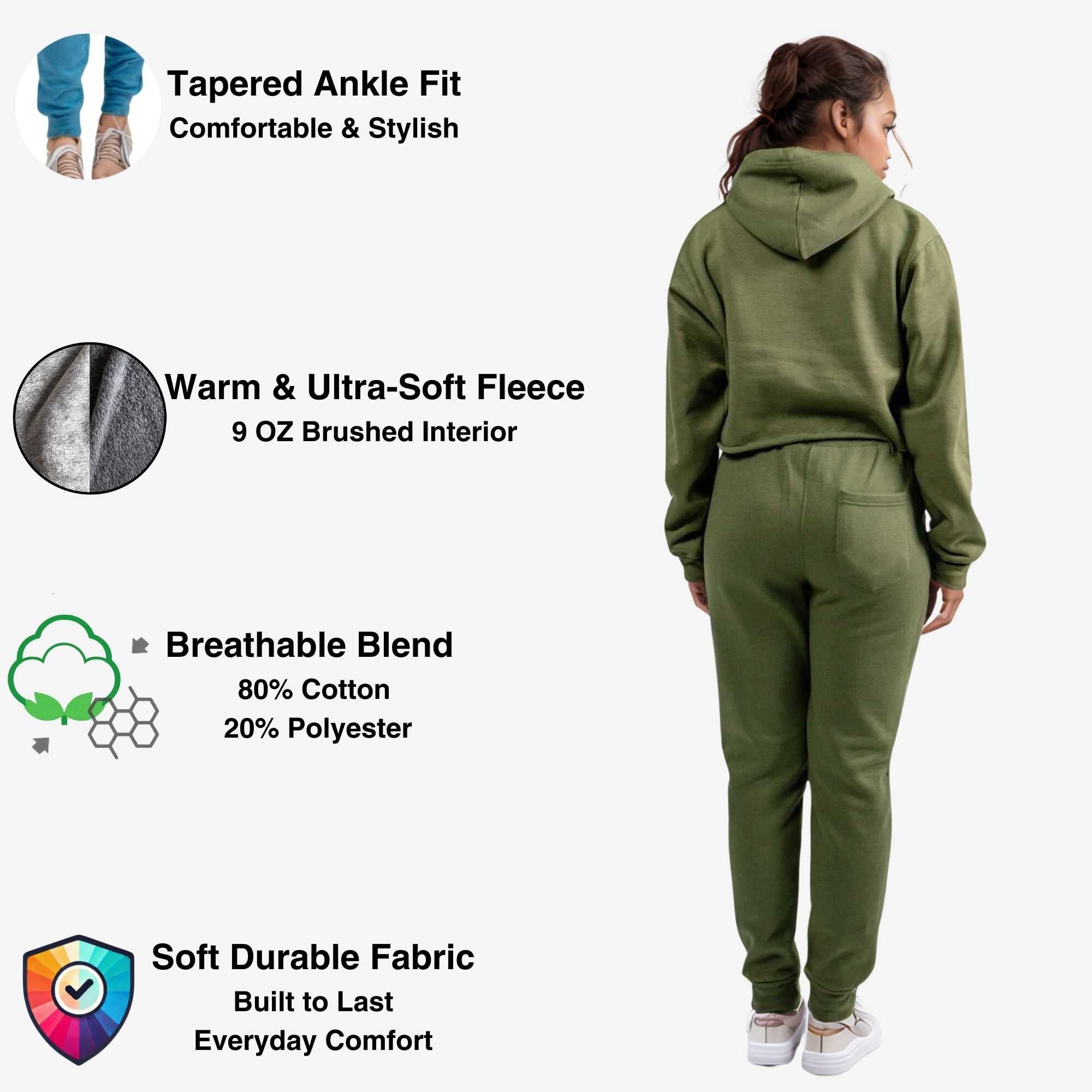 Women's Cropped Hoodie Sweatsuit | Timeless & Cozy Essentials - XS / Camo - www.upstandingapparel.com