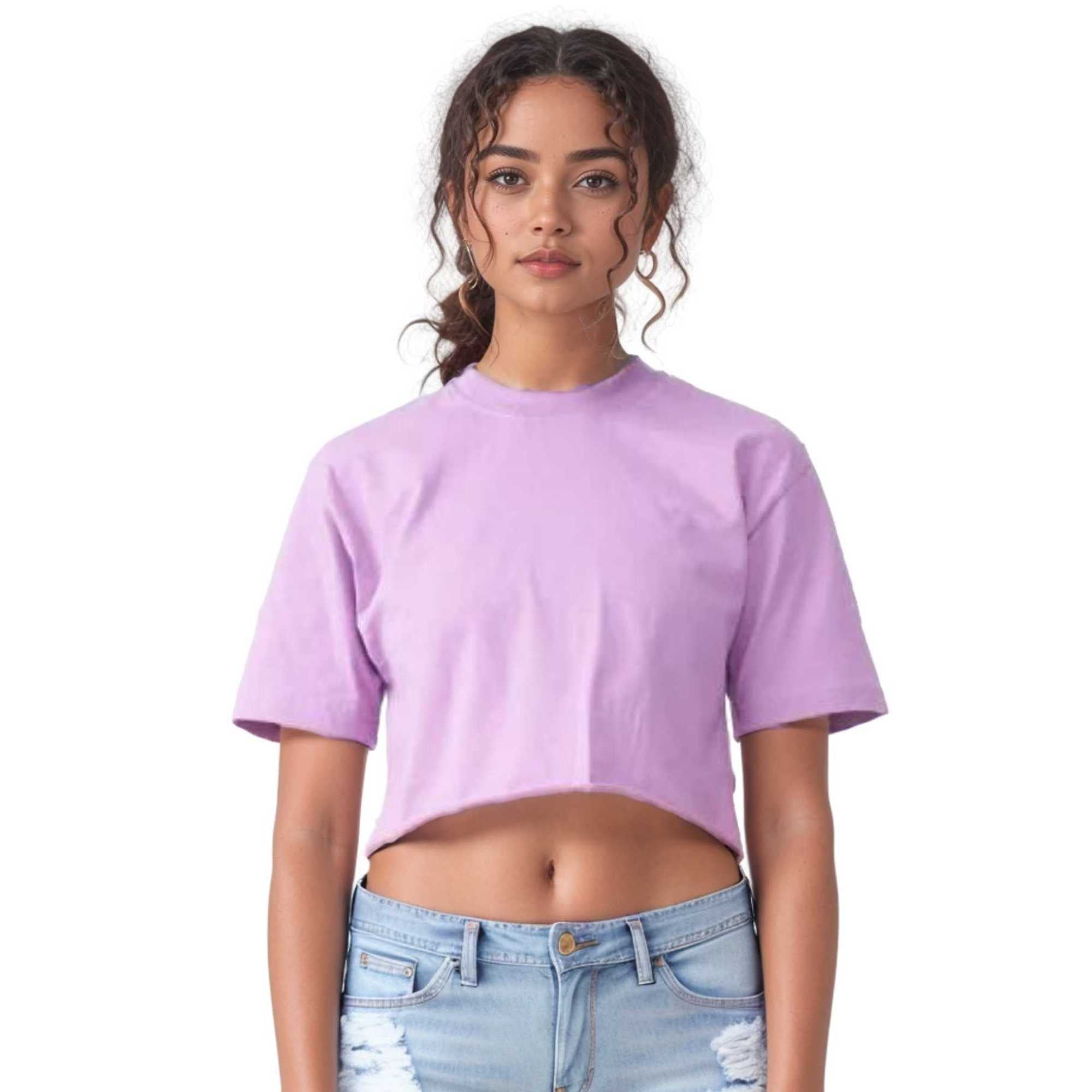 Women's Cropped T-shirt | Bold & Playful | Vibrant Energy - XS / Lilac - www.upstandingapparel.com