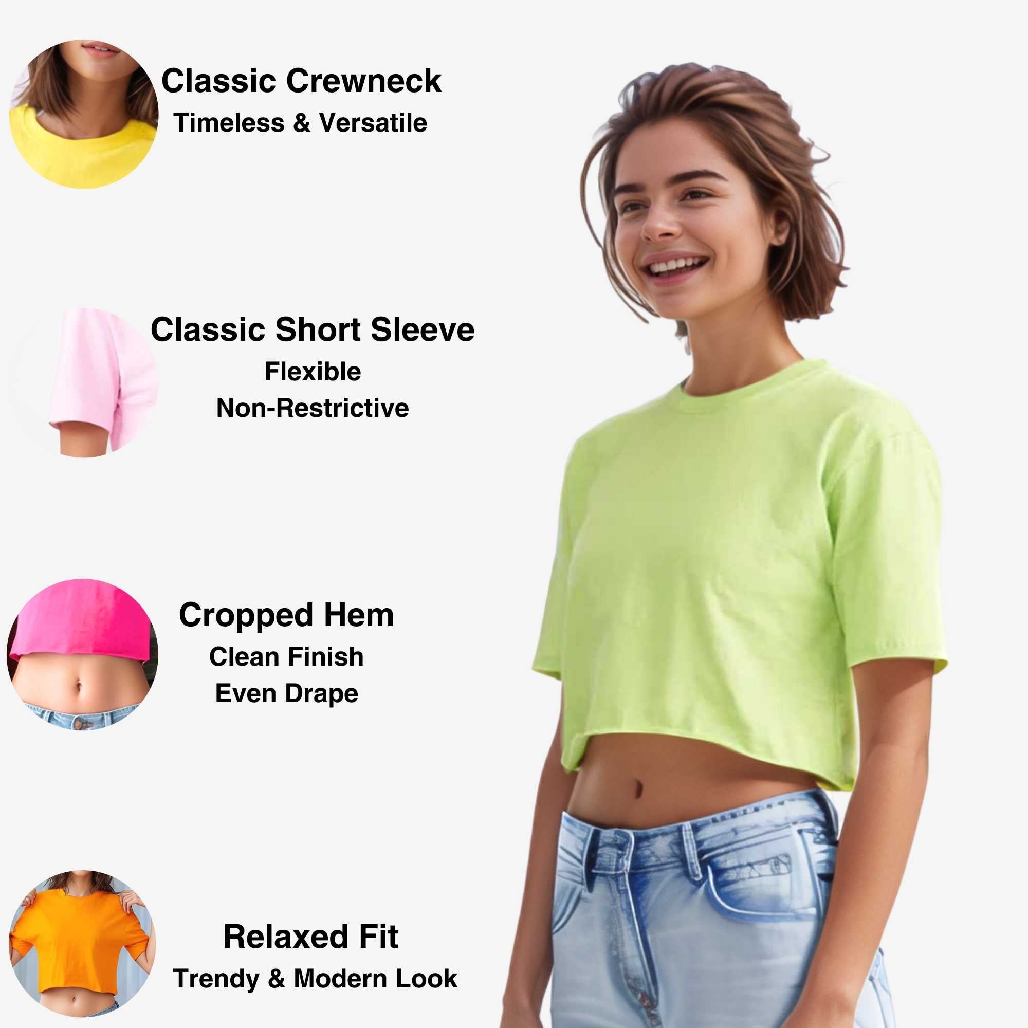 Women's Cropped T-shirt | Bold & Playful | Vibrant Energy - XS / Purple - www.upstandingapparel.com