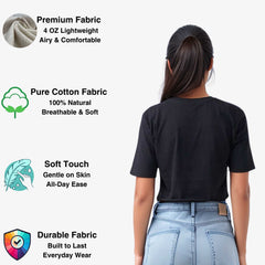 Women's Cropped T-shirt | Versatile & Classic Naturals Collection - XS / Black - www.upstandingapparel.com