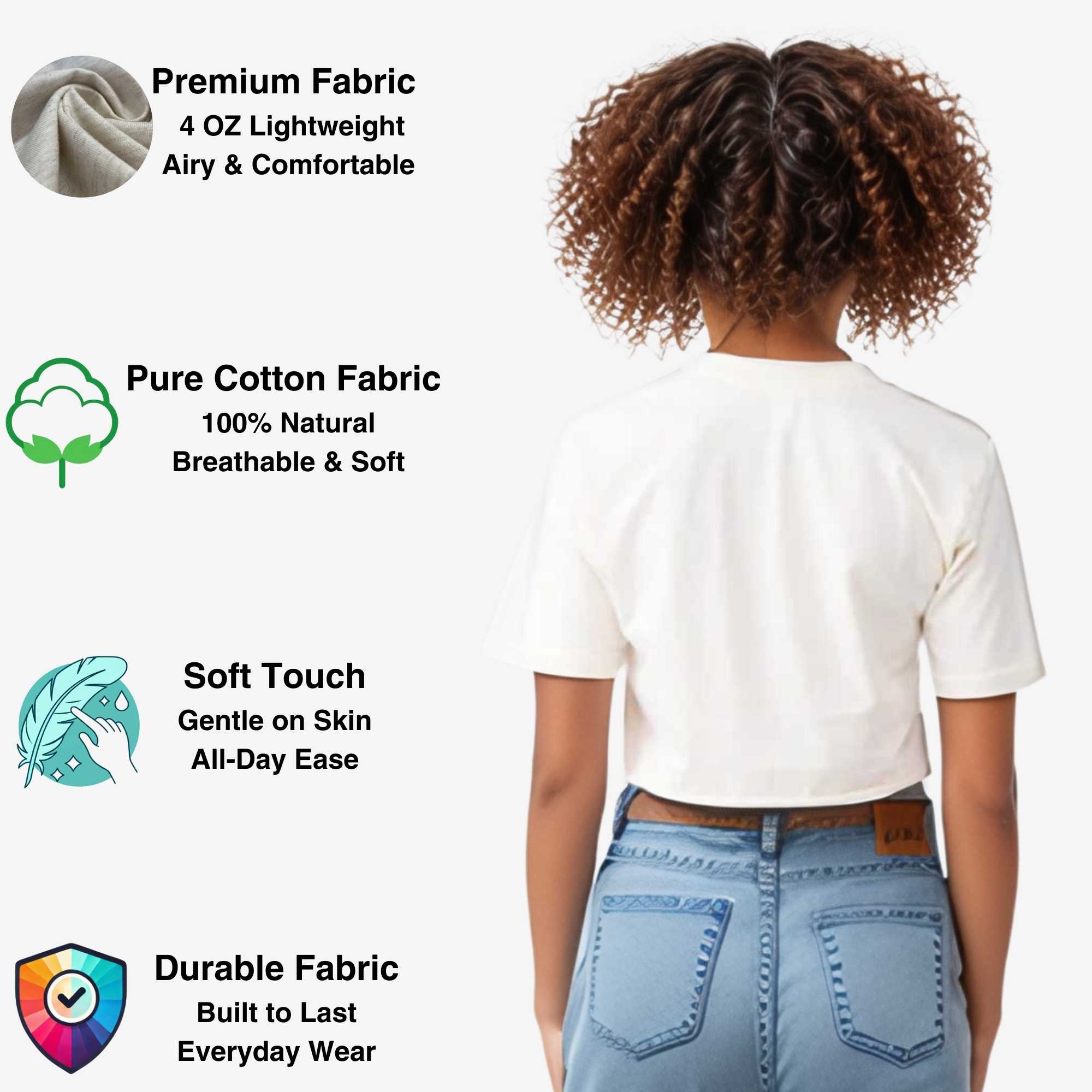 Women's Cropped T-shirt | Versatile & Classic Naturals Collection - XS / Black - www.upstandingapparel.com