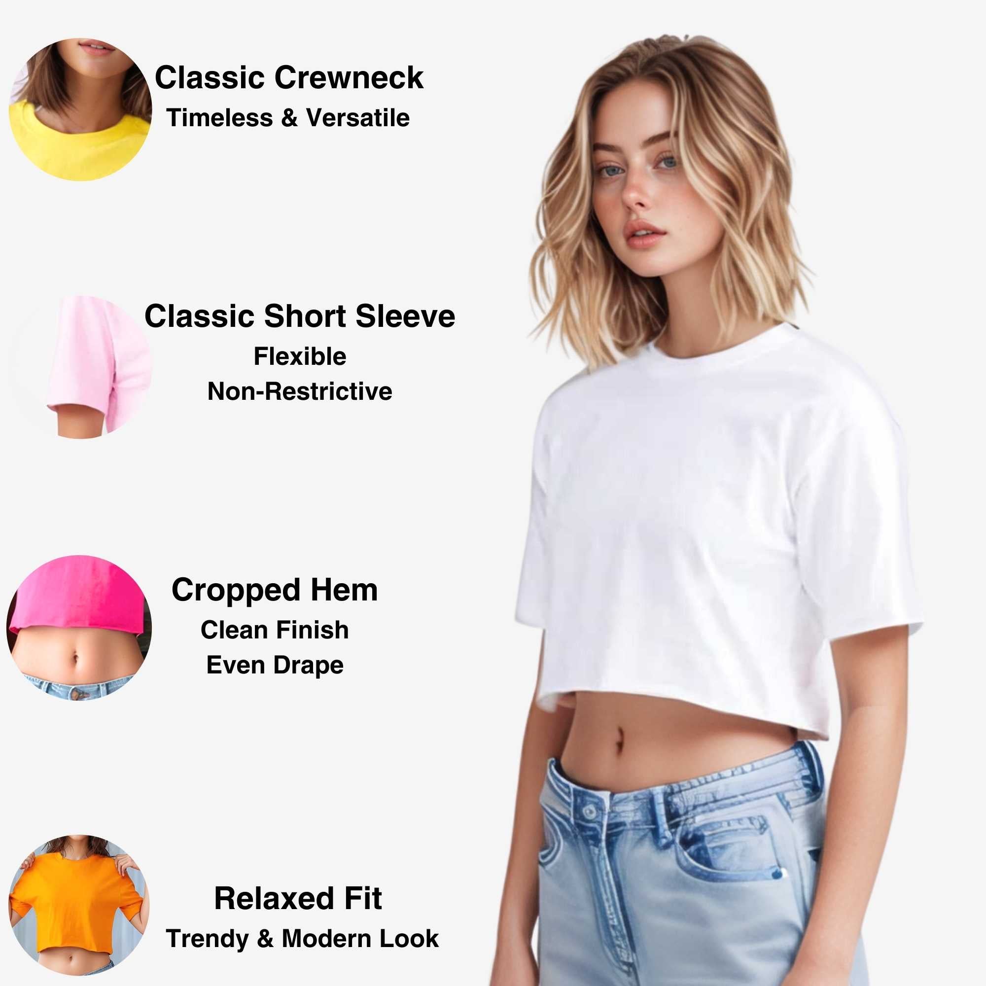 Women's Cropped T-shirt | Versatile & Classic Naturals Collection - XS / Black - www.upstandingapparel.com