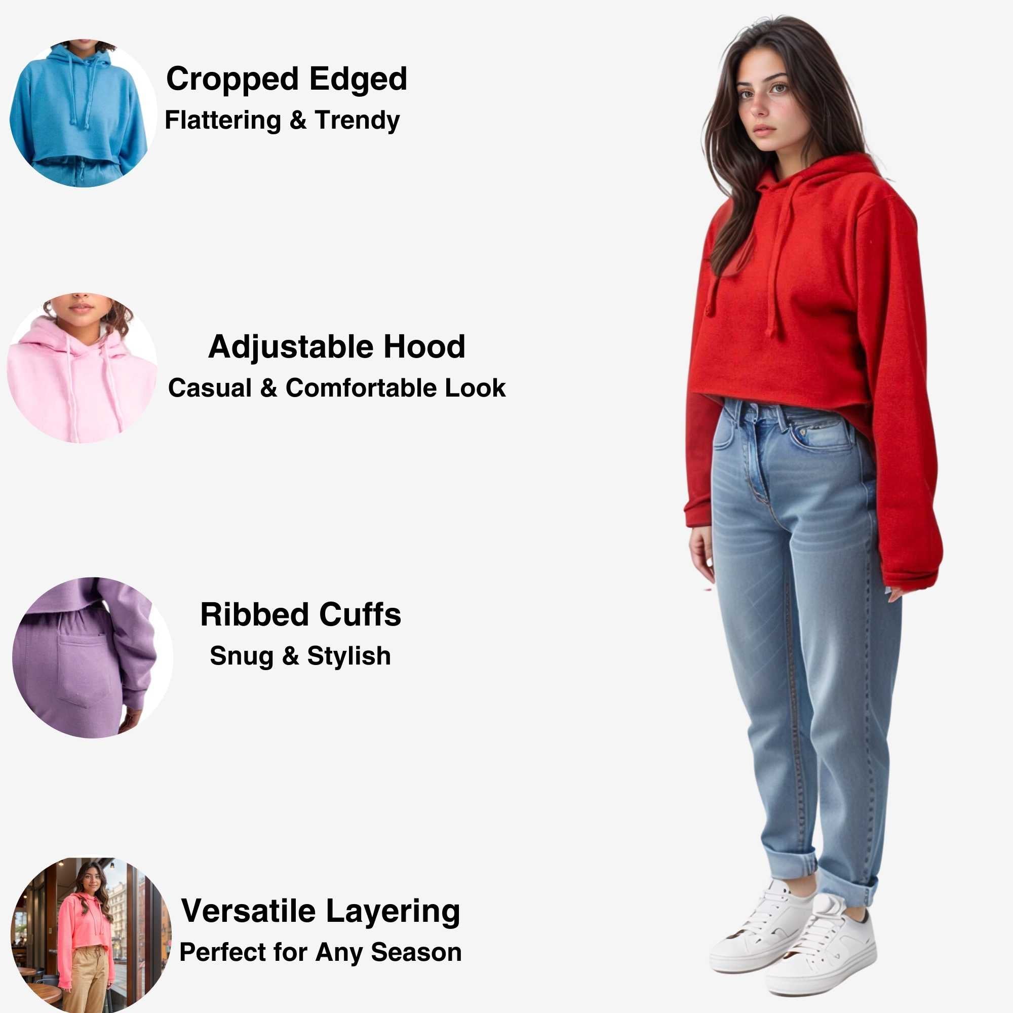 Women's Soft Fleece Cropped Hoodie | Timeless Comfort & Style - XS / Black - www.upstandingapparel.com