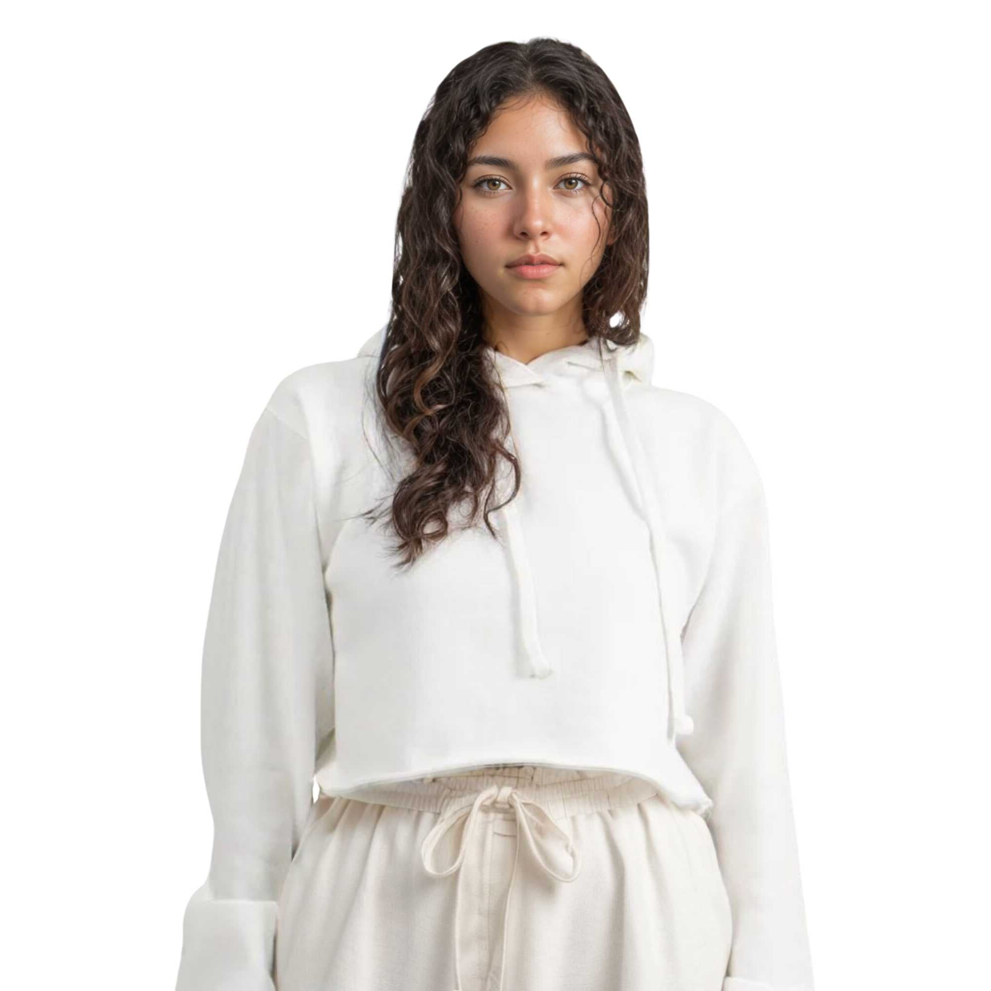 Women's Soft Fleece Cropped Hoodie | Timeless Comfort & Style - XS / White - www.upstandingapparel.com