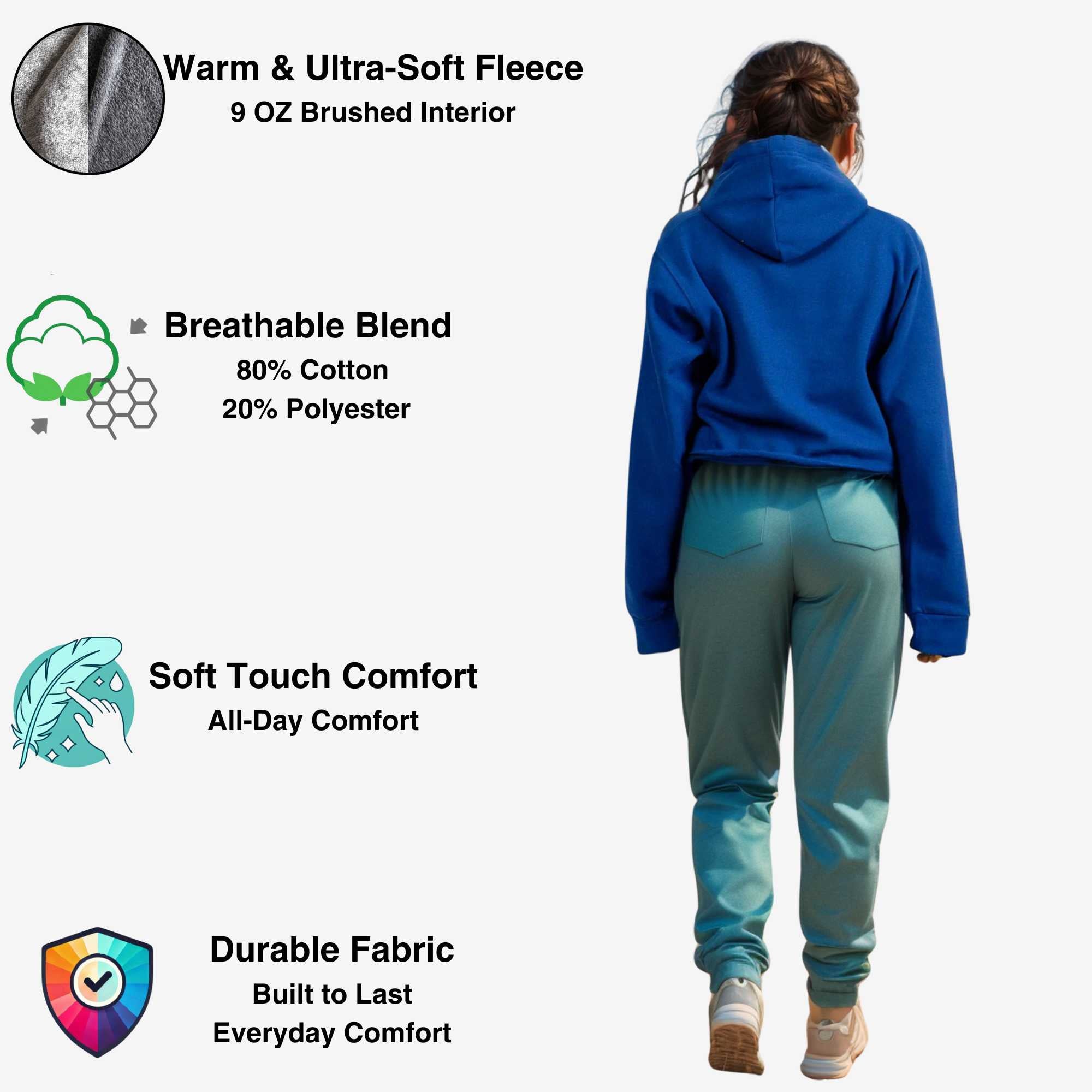 Women's Soft Fleece Cropped Hoodie | Timeless Comfort & Style - XS / Black - www.upstandingapparel.com