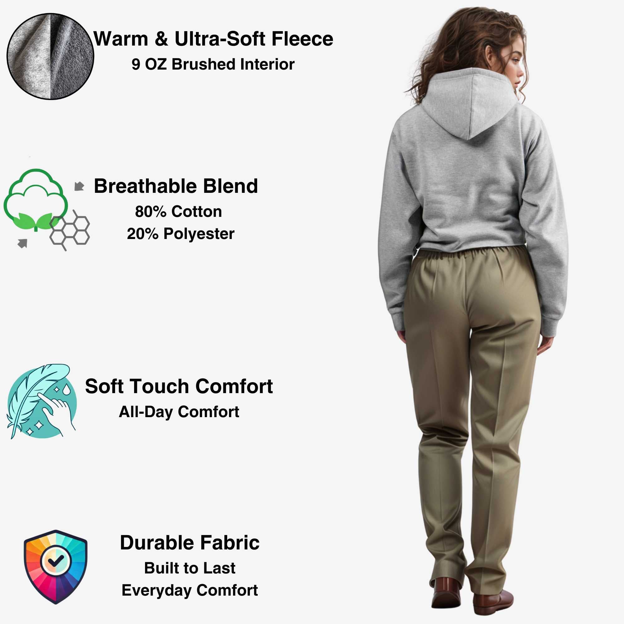 Women's Soft Fleece Cropped Hoodie | Timeless Comfort & Style - XS / Black - www.upstandingapparel.com