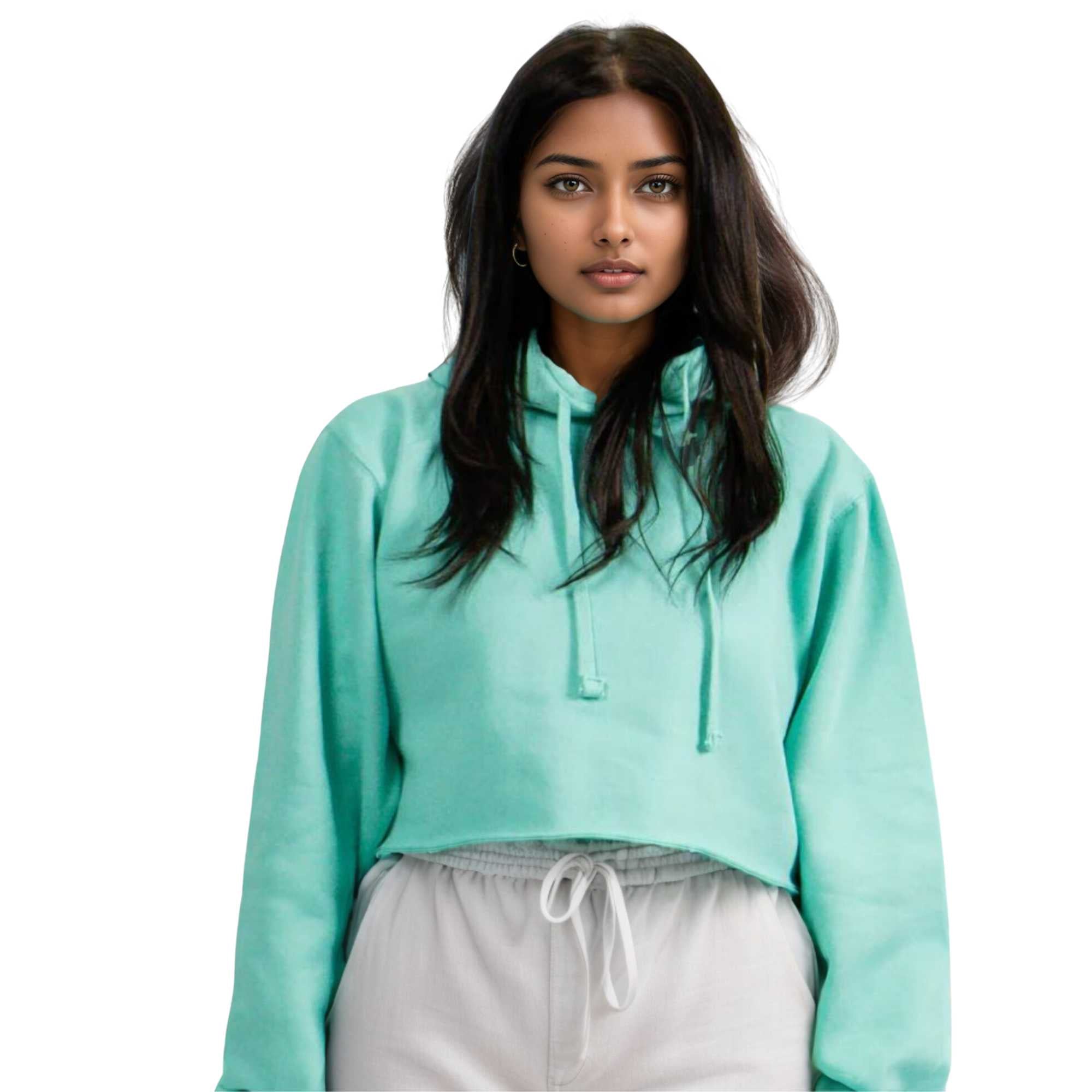 Women's Soft Fleece Cropped Hoodie | Trendy & Vibrant Colors - XS / Mint - www.upstandingapparel.com