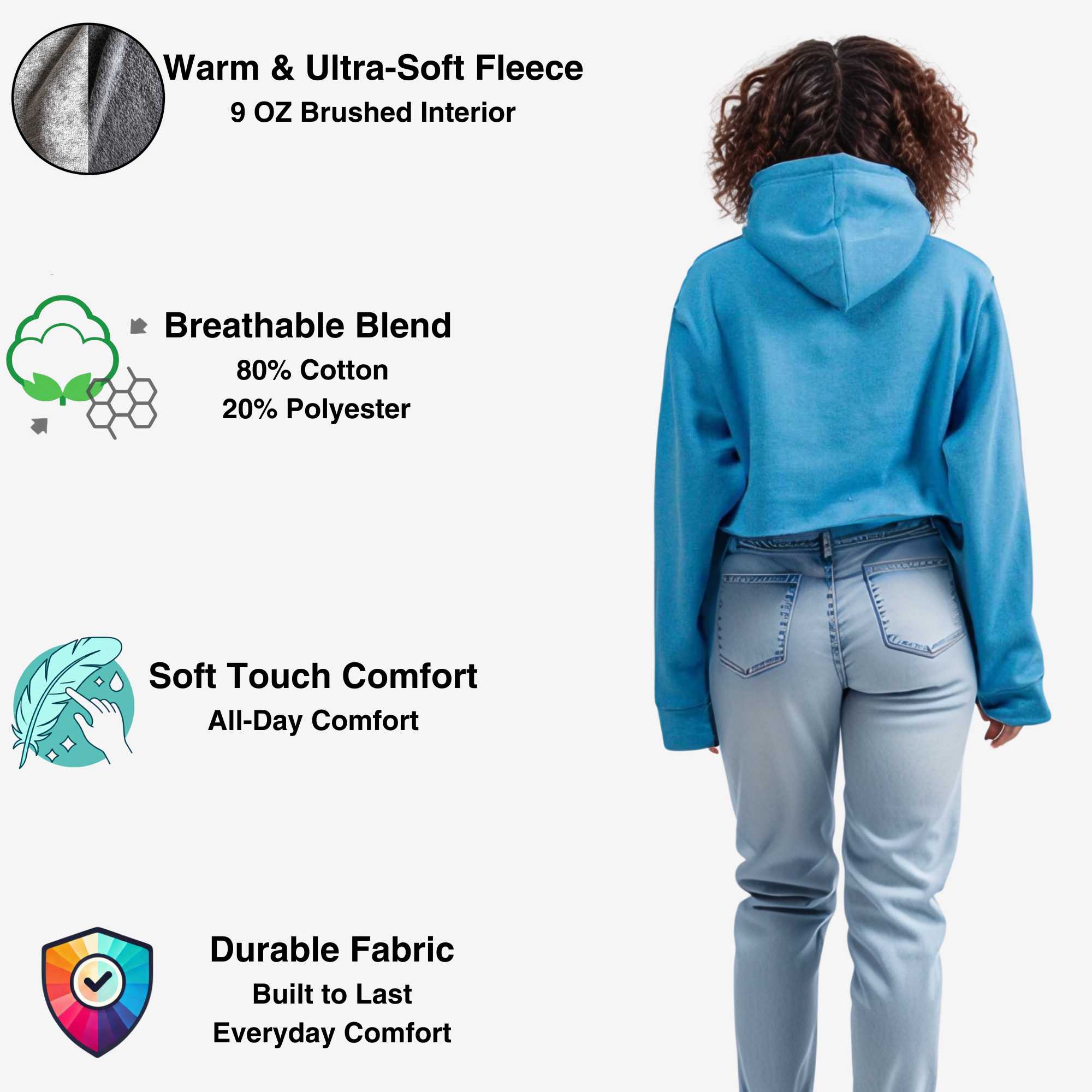Women's Soft Fleece Cropped Hoodie | Trendy & Vibrant Colors - XS / Lilac - www.upstandingapparel.com