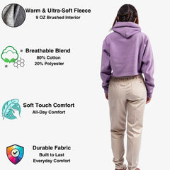 Women's Soft Fleece Cropped Hoodie | Trendy & Vibrant Colors - XS / Lilac - www.upstandingapparel.com