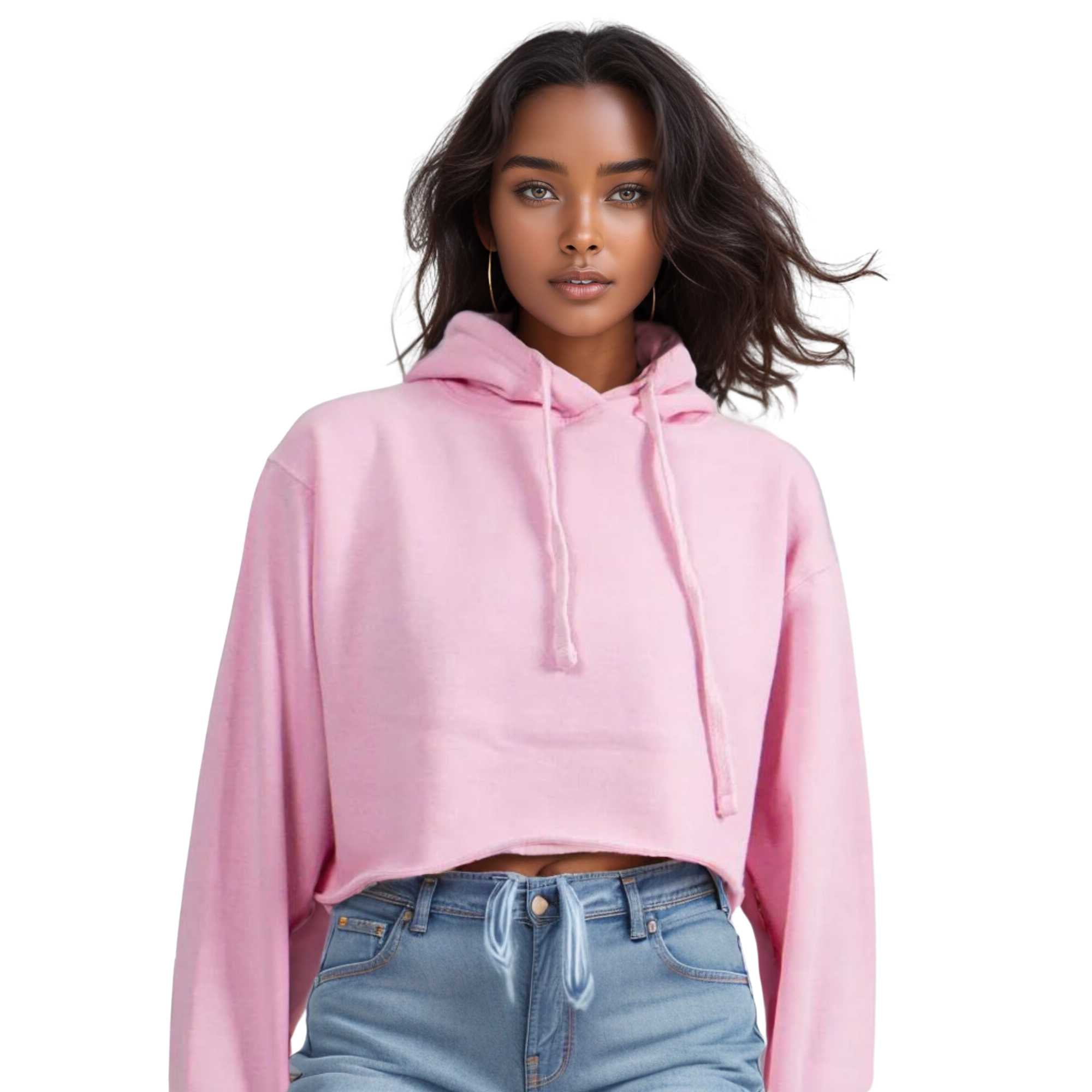 Women's Soft Fleece Cropped Hoodie | Trendy & Vibrant Colors - XS / Pink - www.upstandingapparel.com