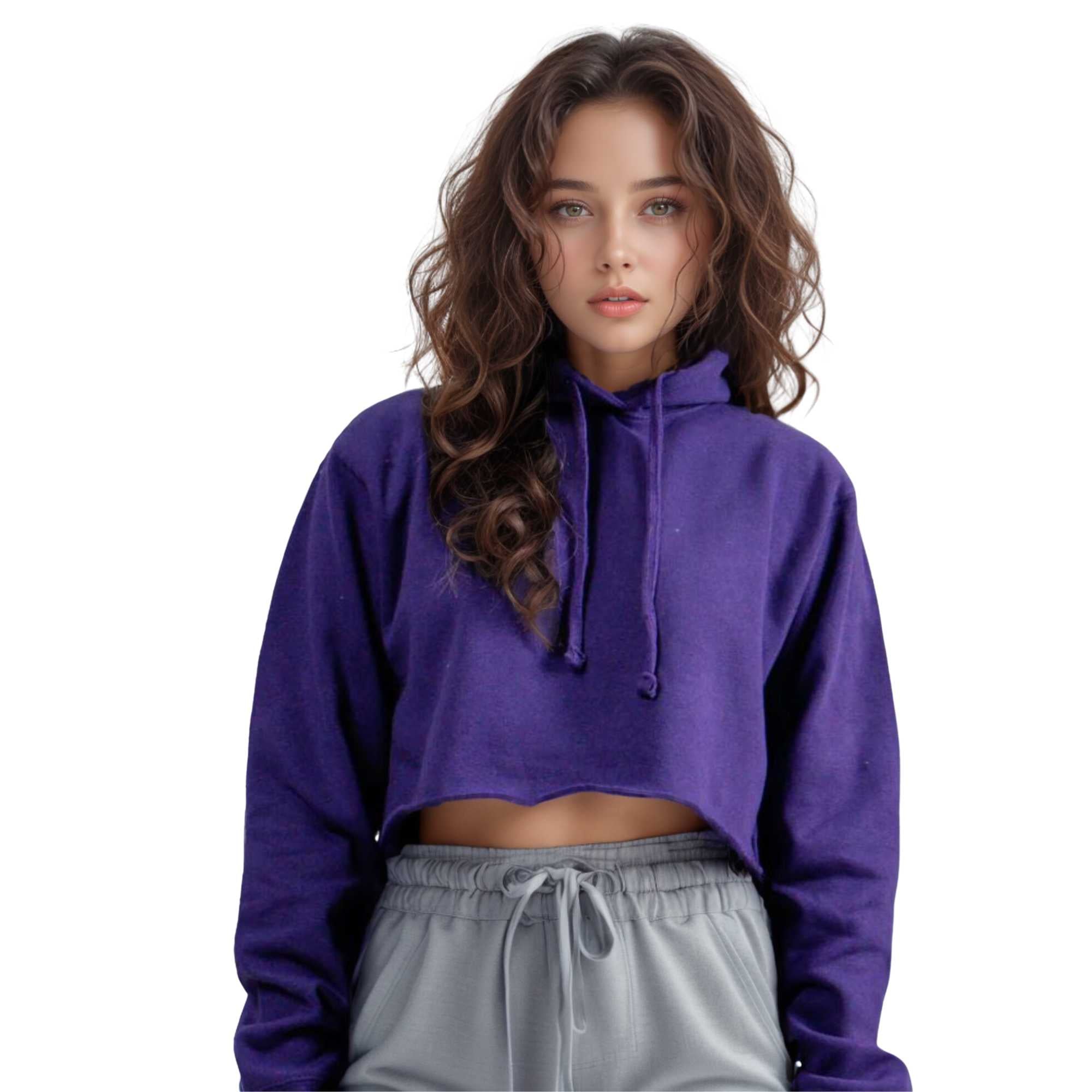 Women's Soft Fleece Cropped Hoodie | Trendy & Vibrant Colors - XS / Purple - www.upstandingapparel.com